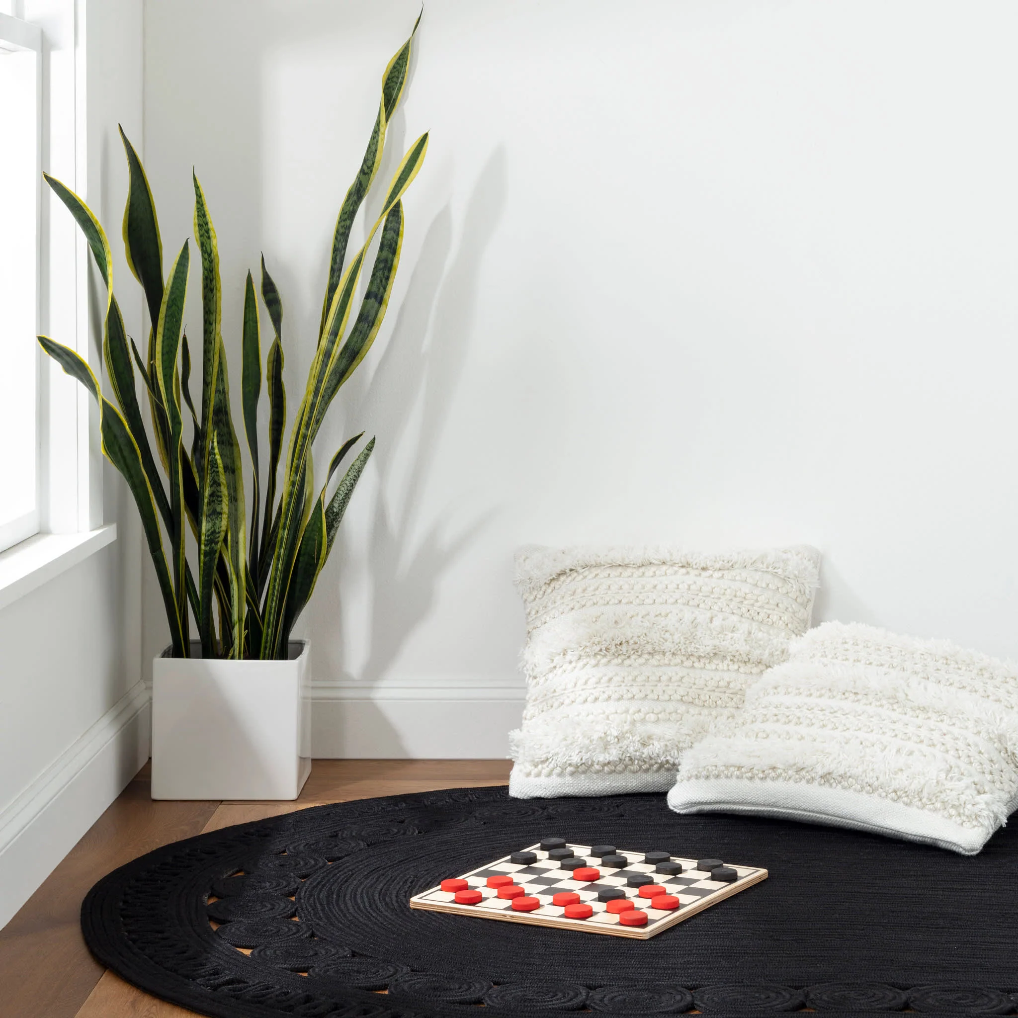 Audrey Handwoven Indoor/Outdoor Oval Rug | Black - Image 2
