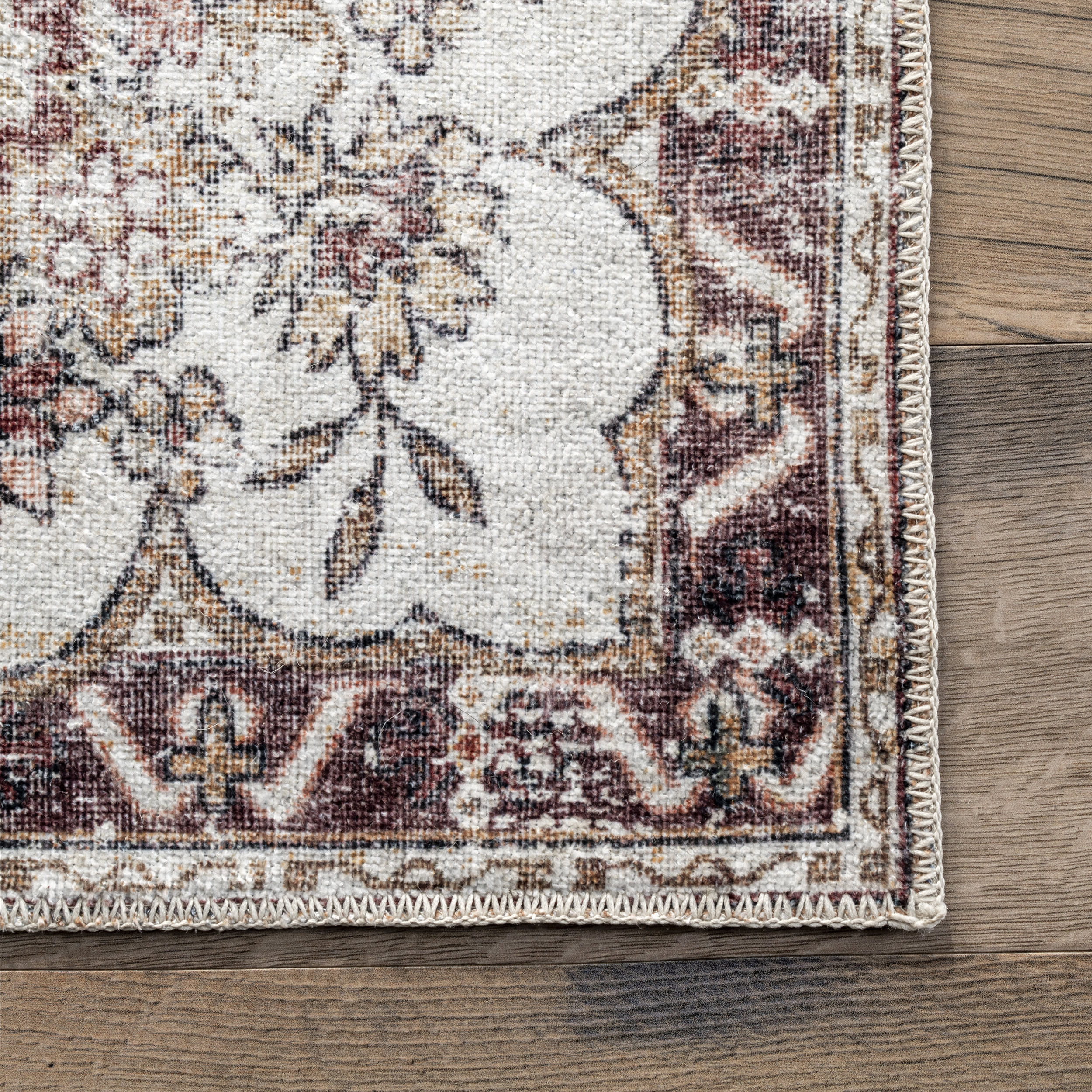 Audrina Persian Washable Rug | Light Orange - Image 3