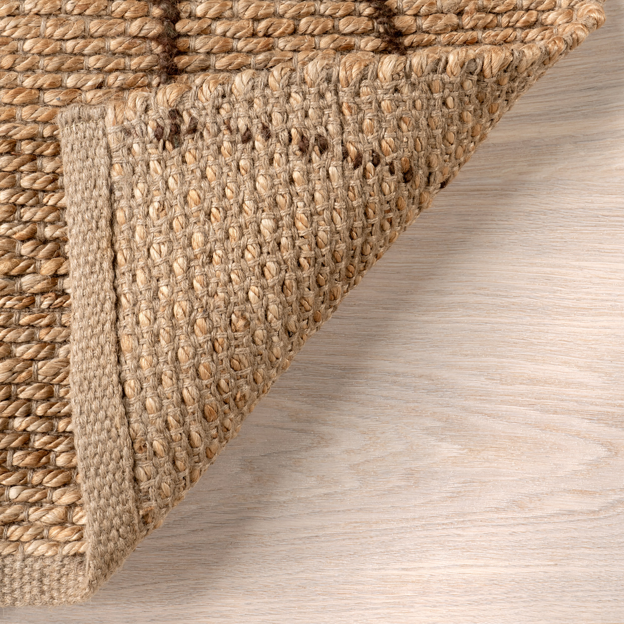 Augusta Abstract Lined Jute Rug | Natural - Image 6