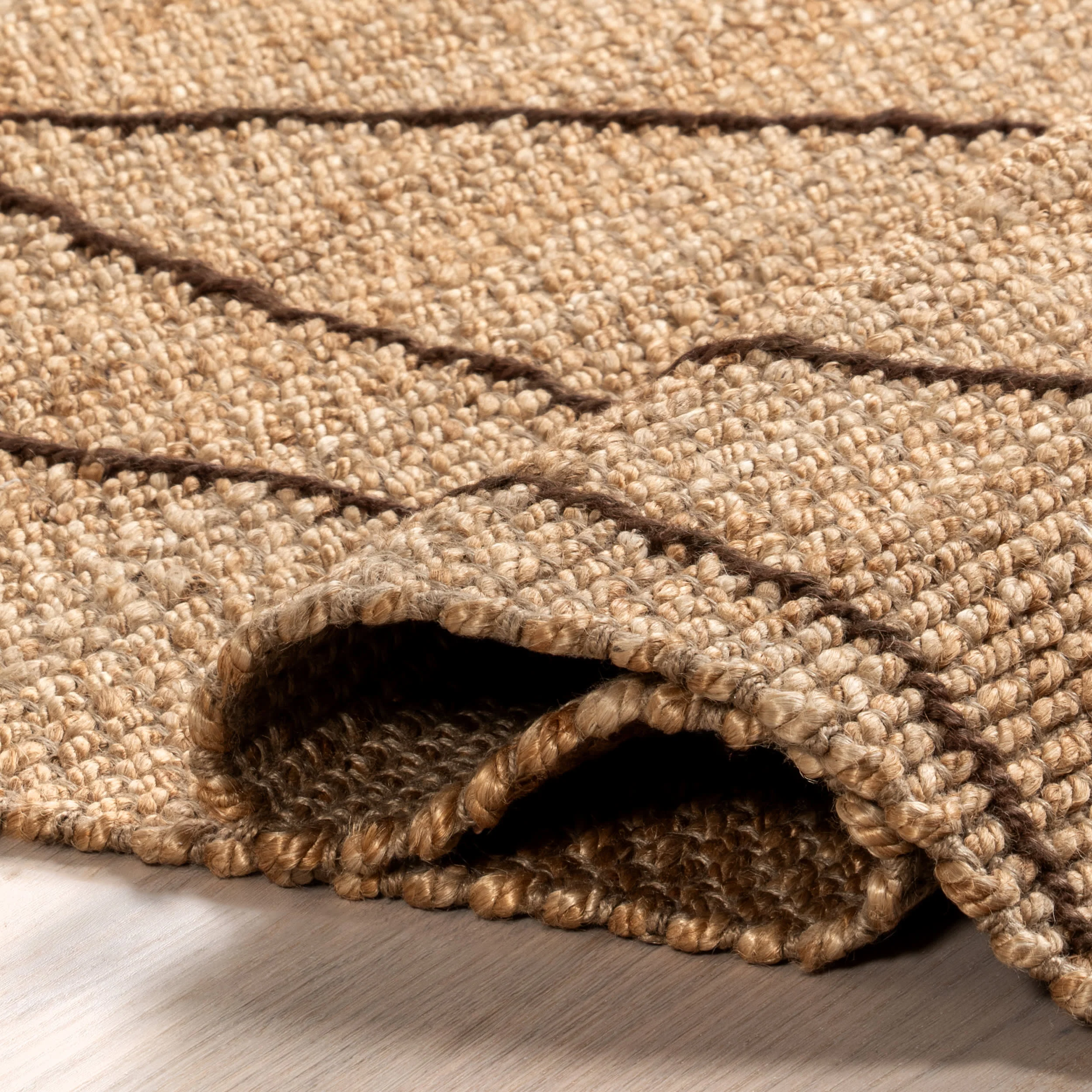 Augusta Abstract Lined Jute Rug | Natural - Image 8