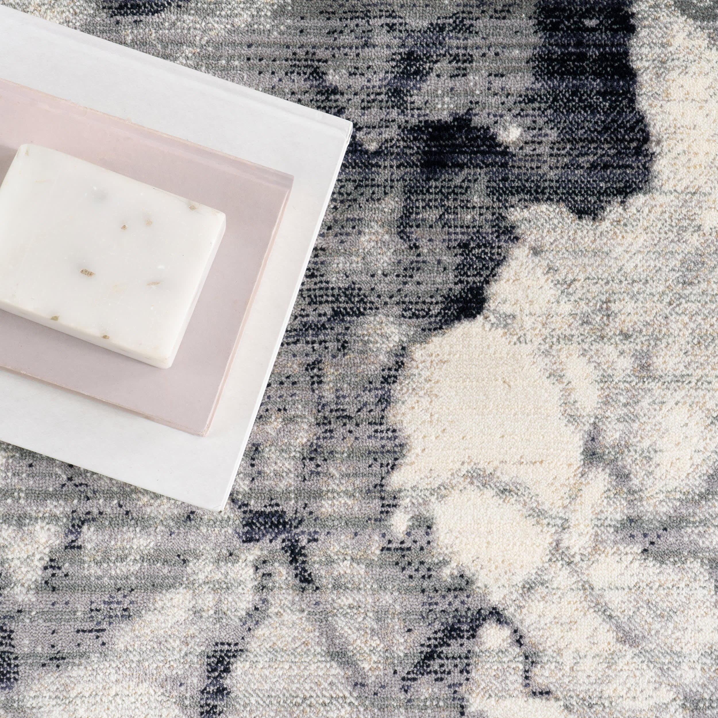 Aurelya Plush Abstract Contemporary Rug | Charcoal - Image 8