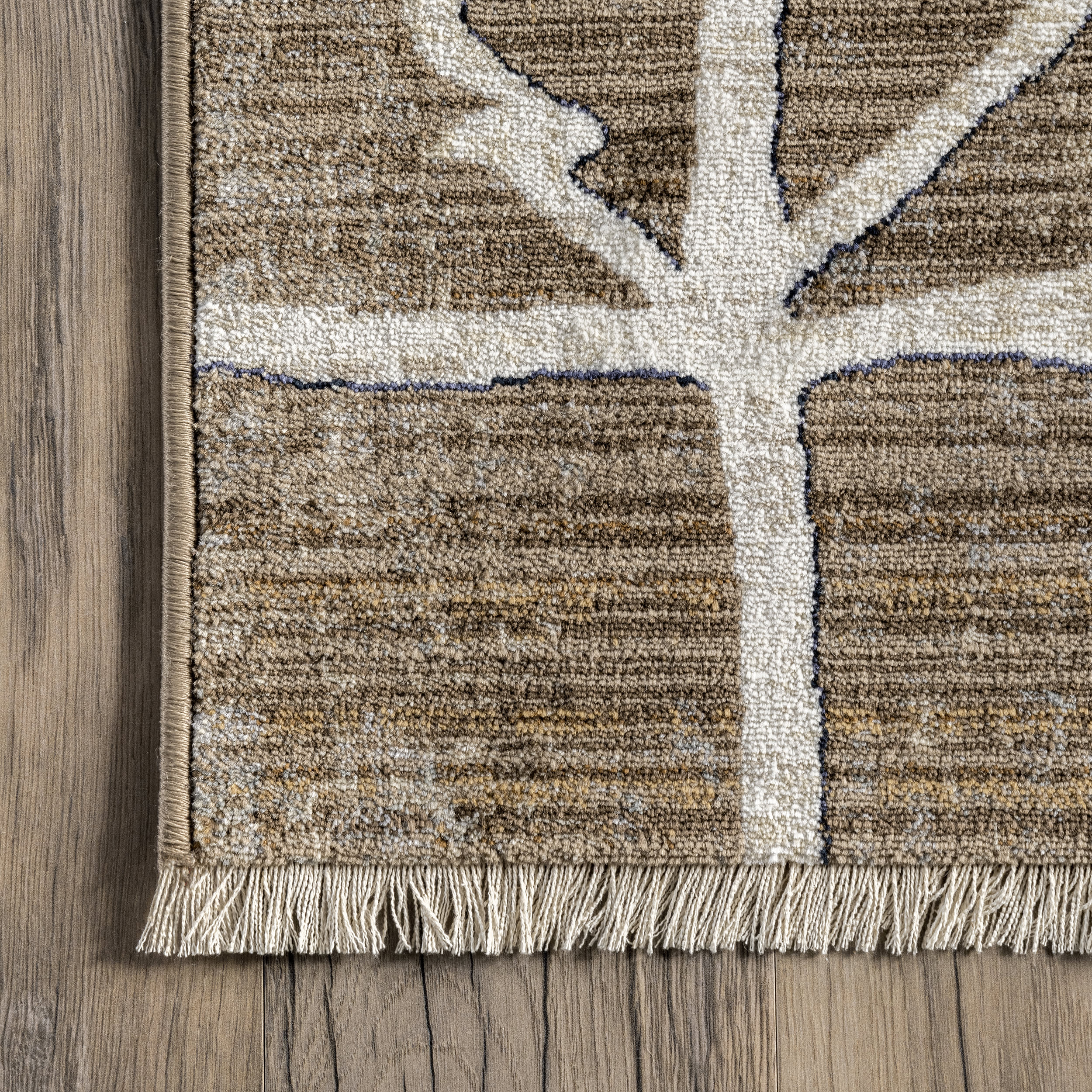 Autumn Distressed Trellis Rug | Beige - Image 3