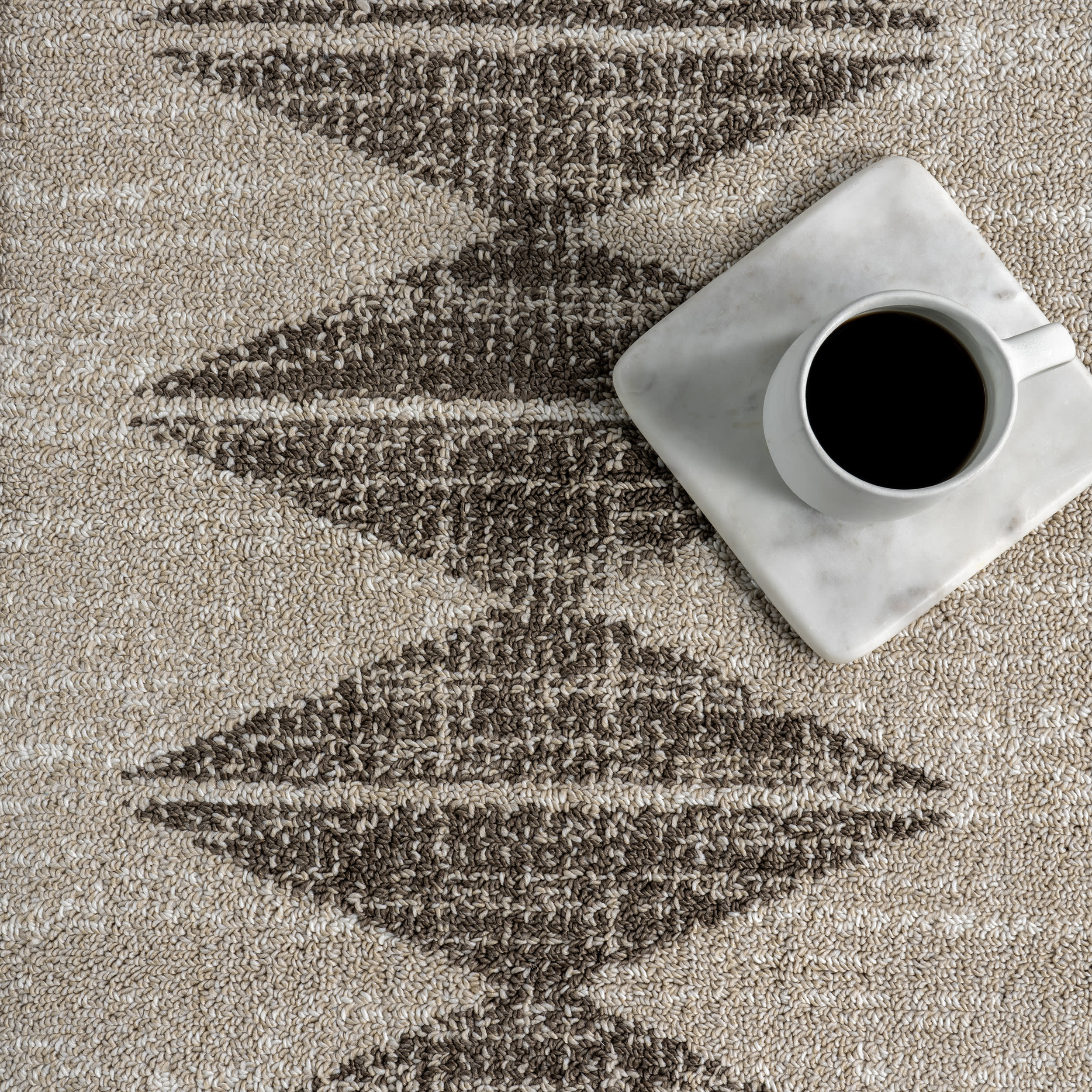 Autumn Geometric Tasseled Rug | Beige - Image 7