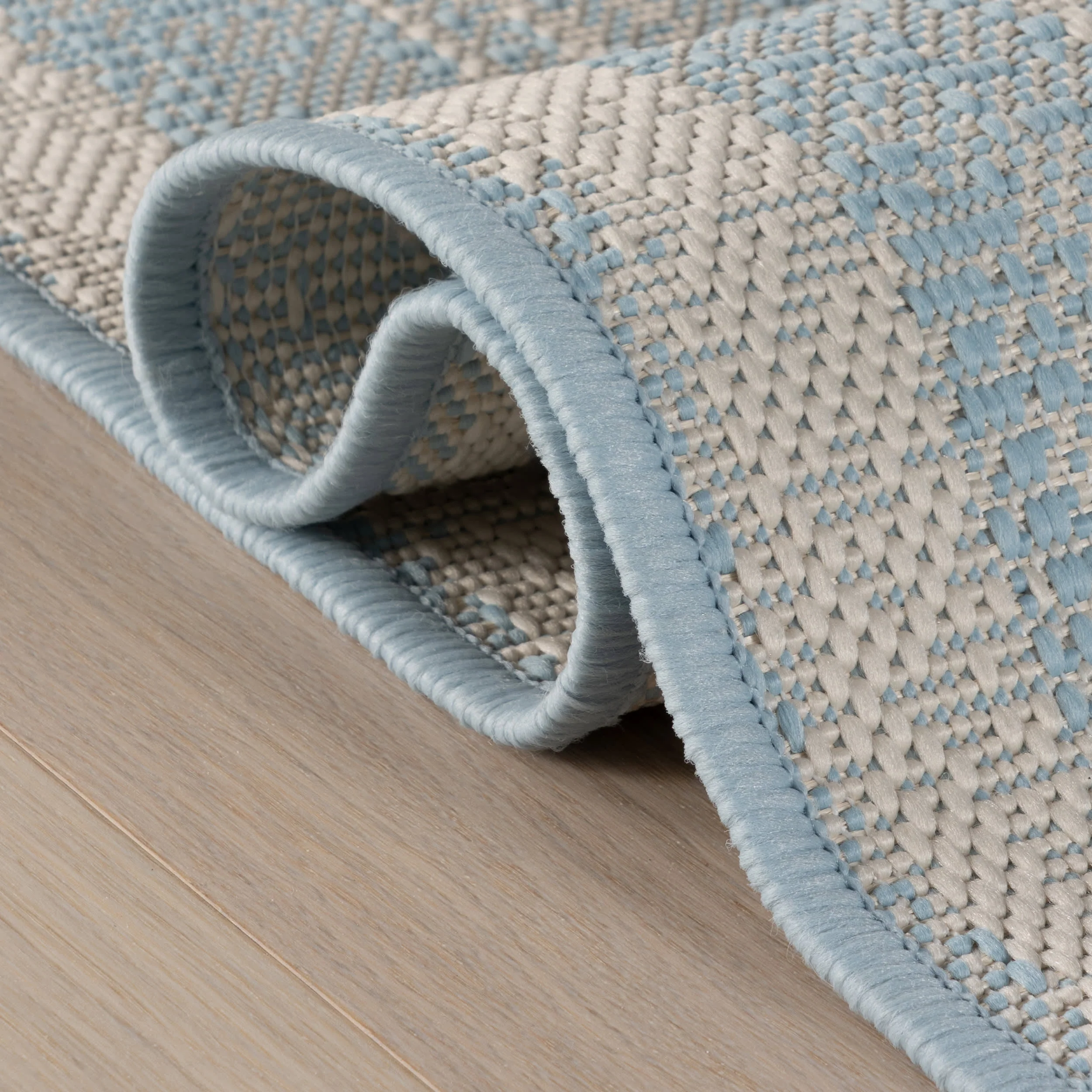 Auvrea Bohemian Abstract Indoor/Outdoor Rug | Blue - Image 10
