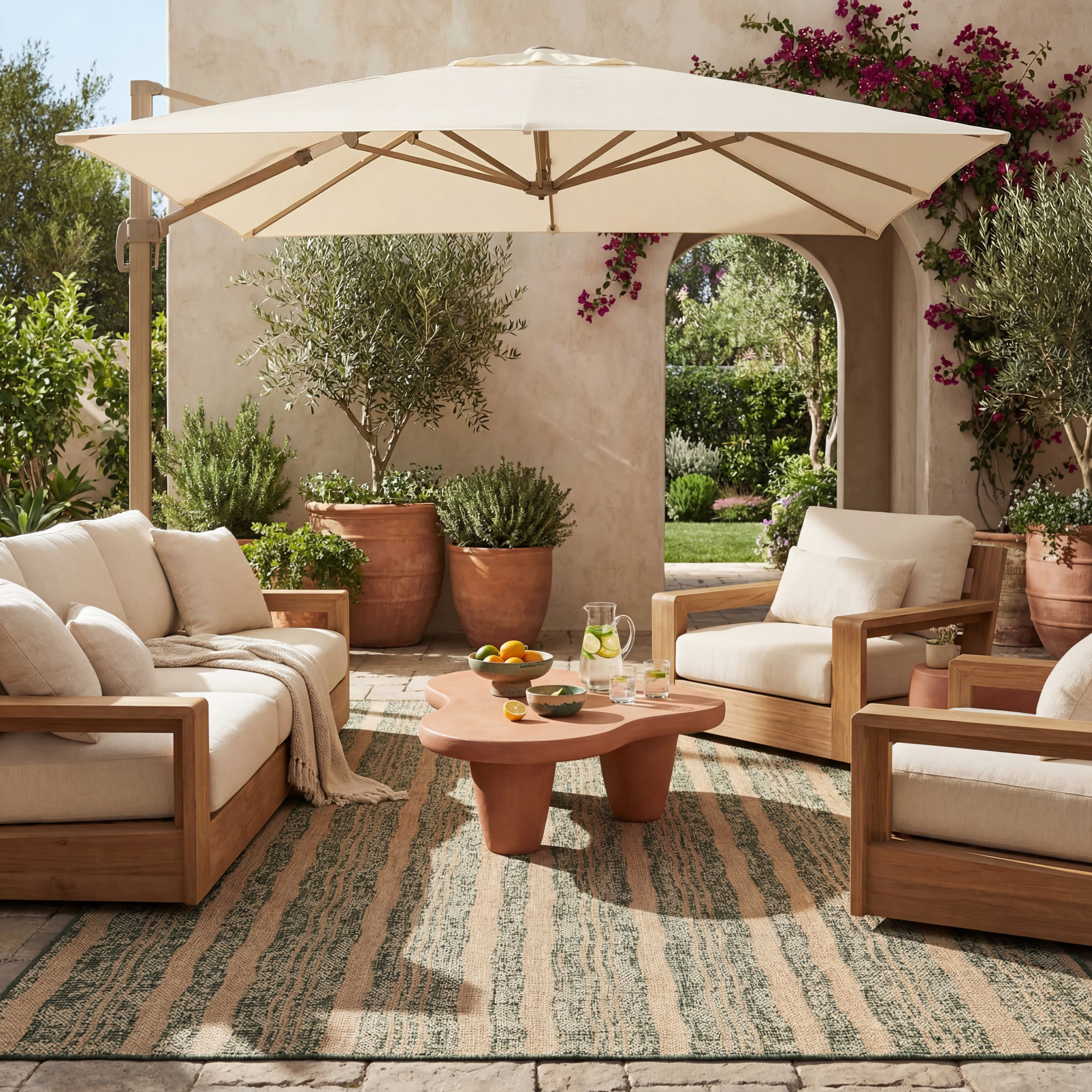 Auvrea Bohemian Abstract Indoor/Outdoor Rug | Green - Image 2