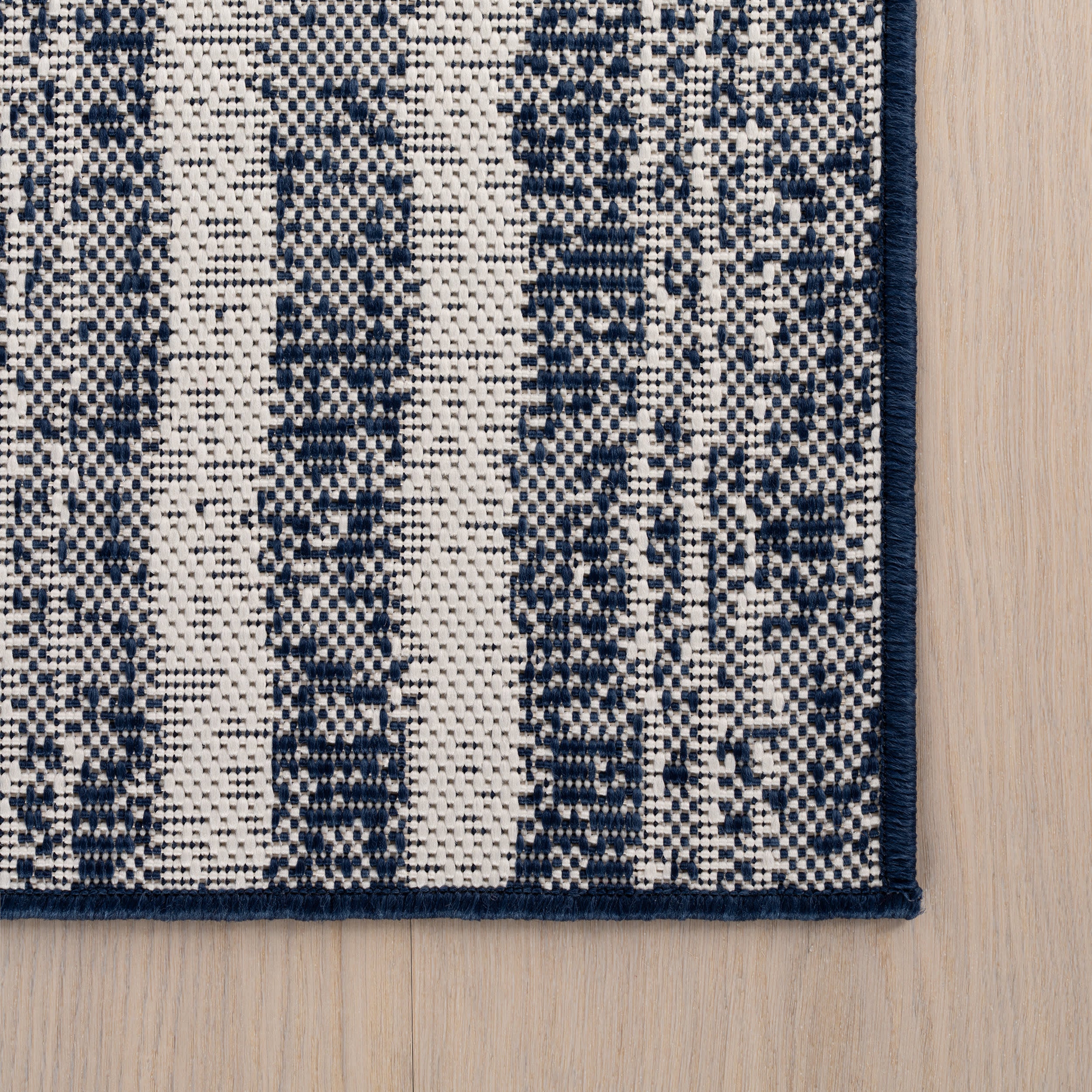 Auvrea Bohemian Abstract Indoor/Outdoor Rug | Navy - Image 3
