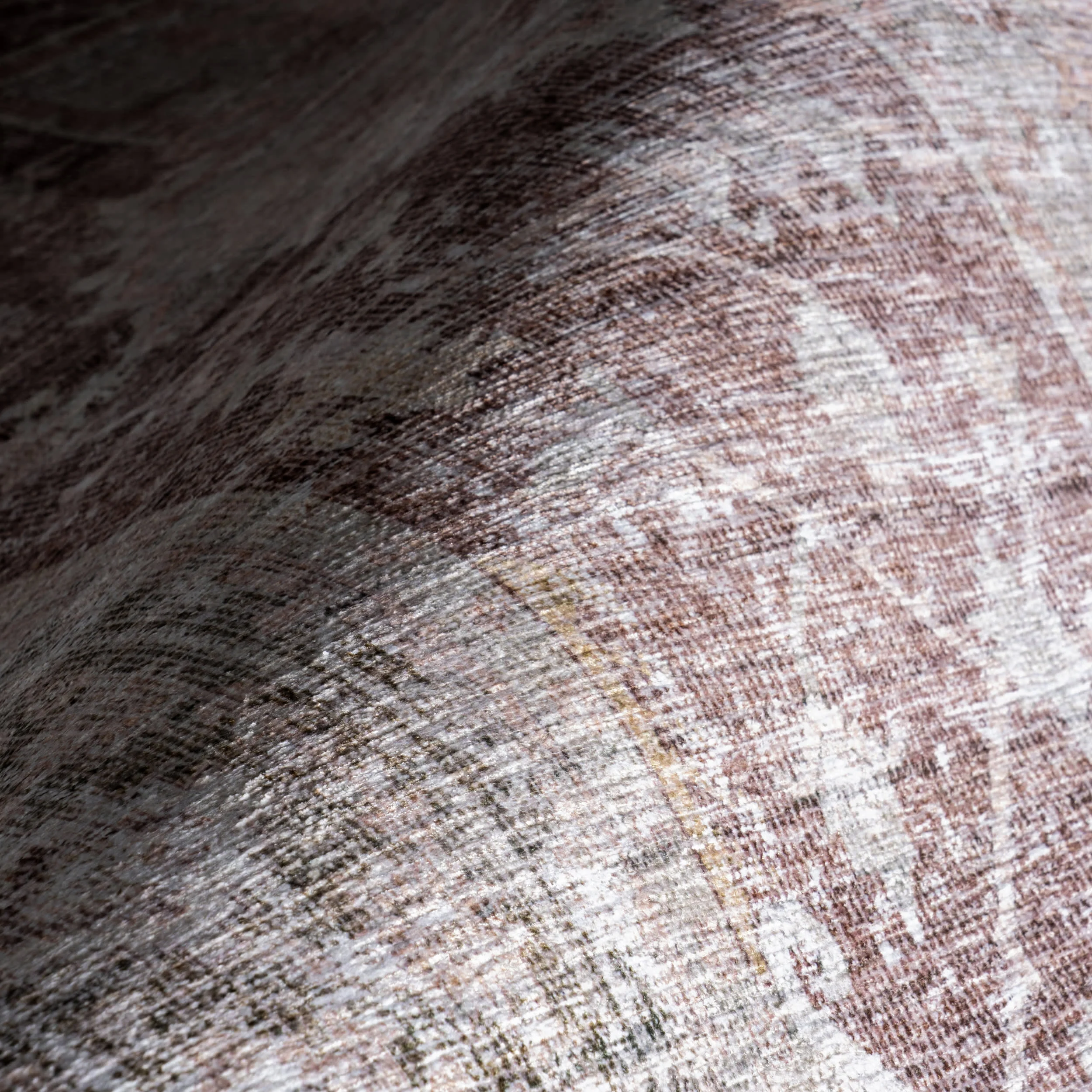 Ava Vintage Persian Spill Proof Washable Rug | Pale Pink - Image 3