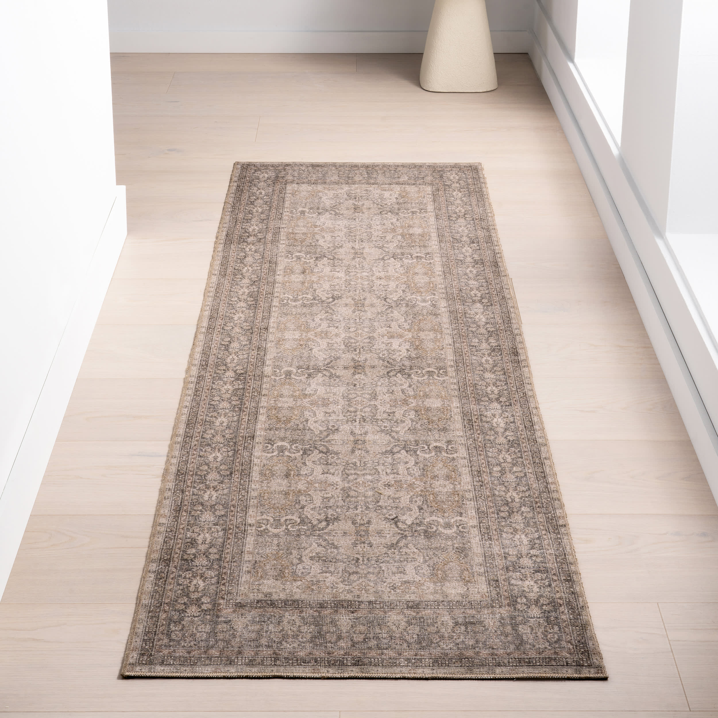 Avalon Antiqued Jute-Blend Rug | Dark Beige - Image 2