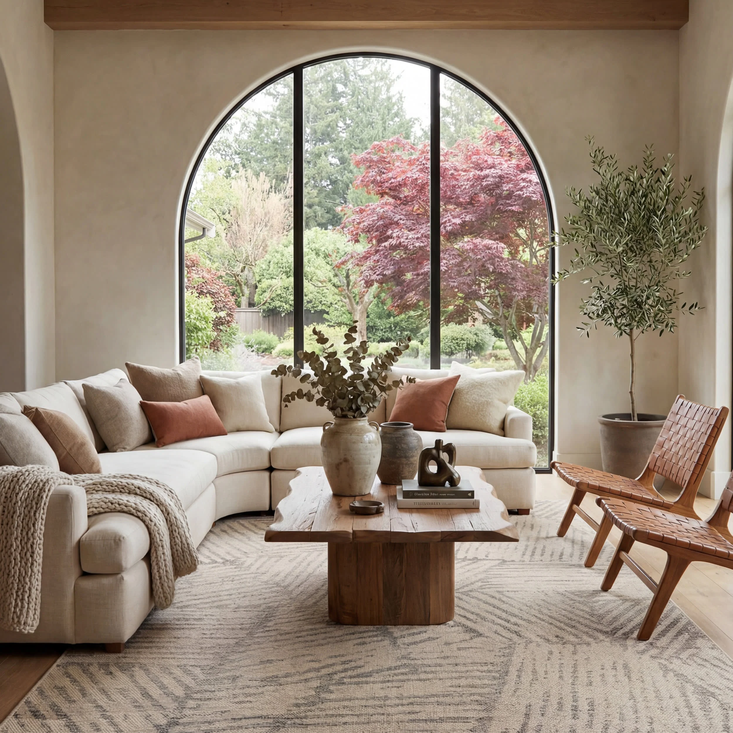 Aveline Transitional Abstract Indoor/Outdoor Rug | Sand - Image 2