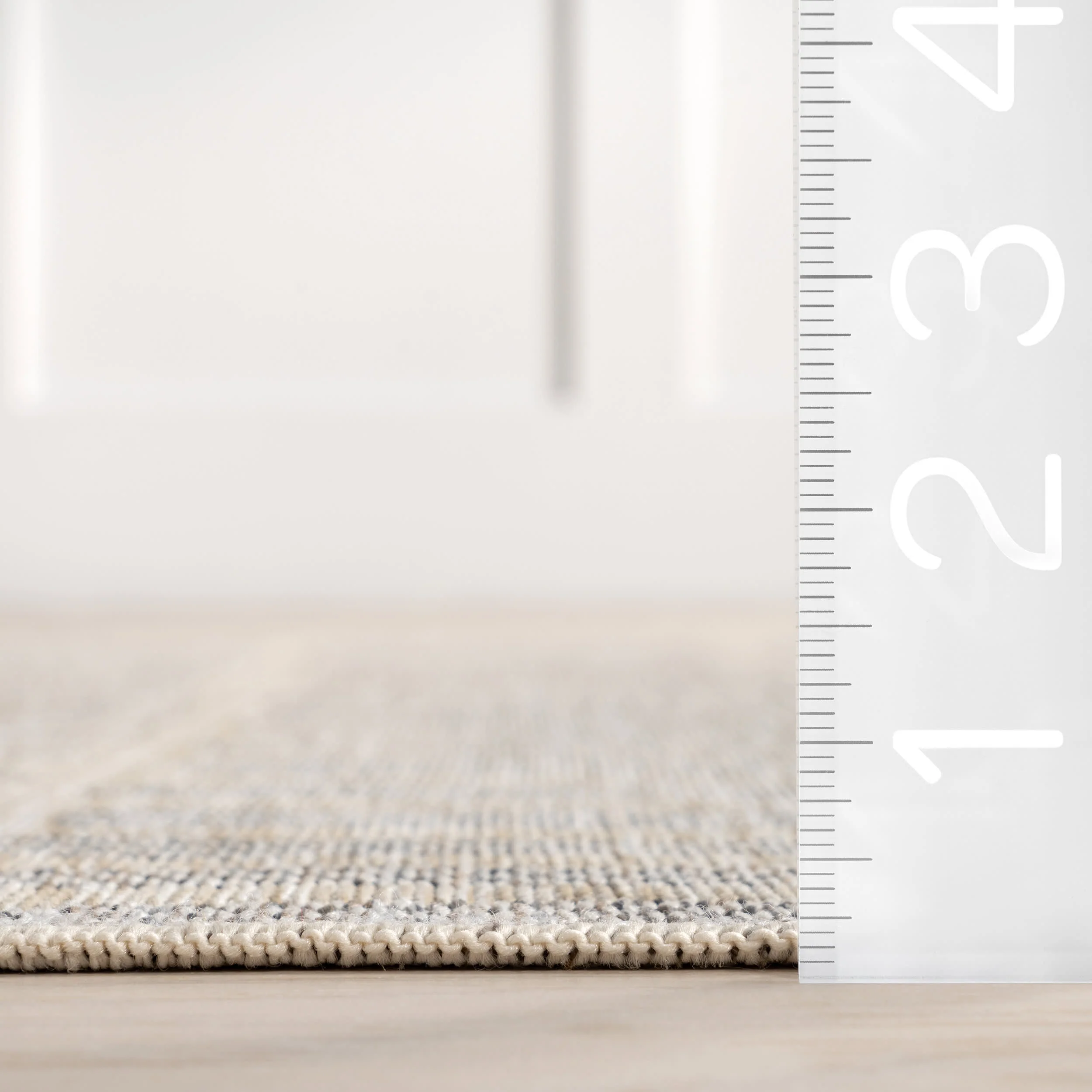Averie Geometric Indoor/Outdoor Rug | Light Grey - Image 6