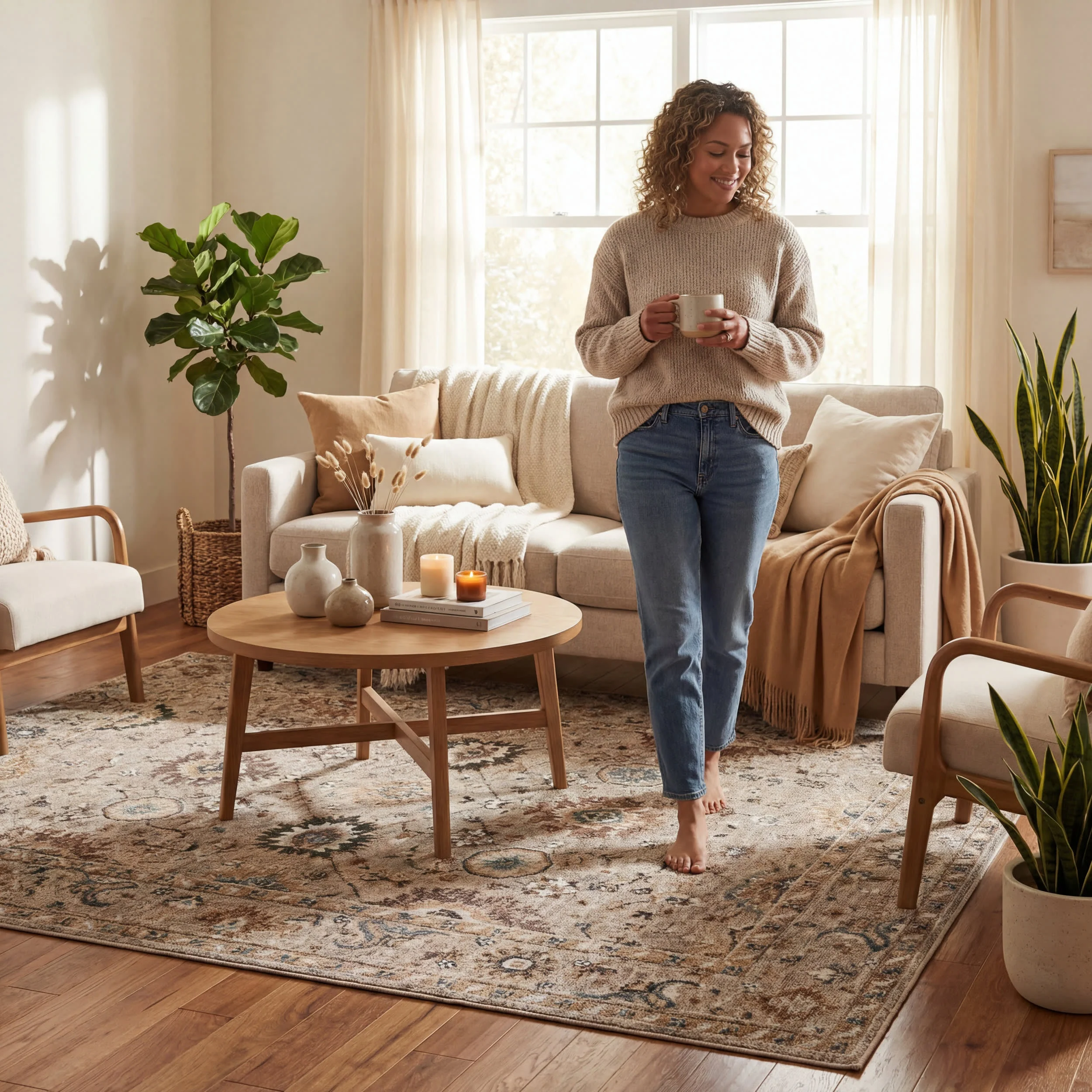Averina Traditional Bordered Washable Rug | Tapue - Image 9