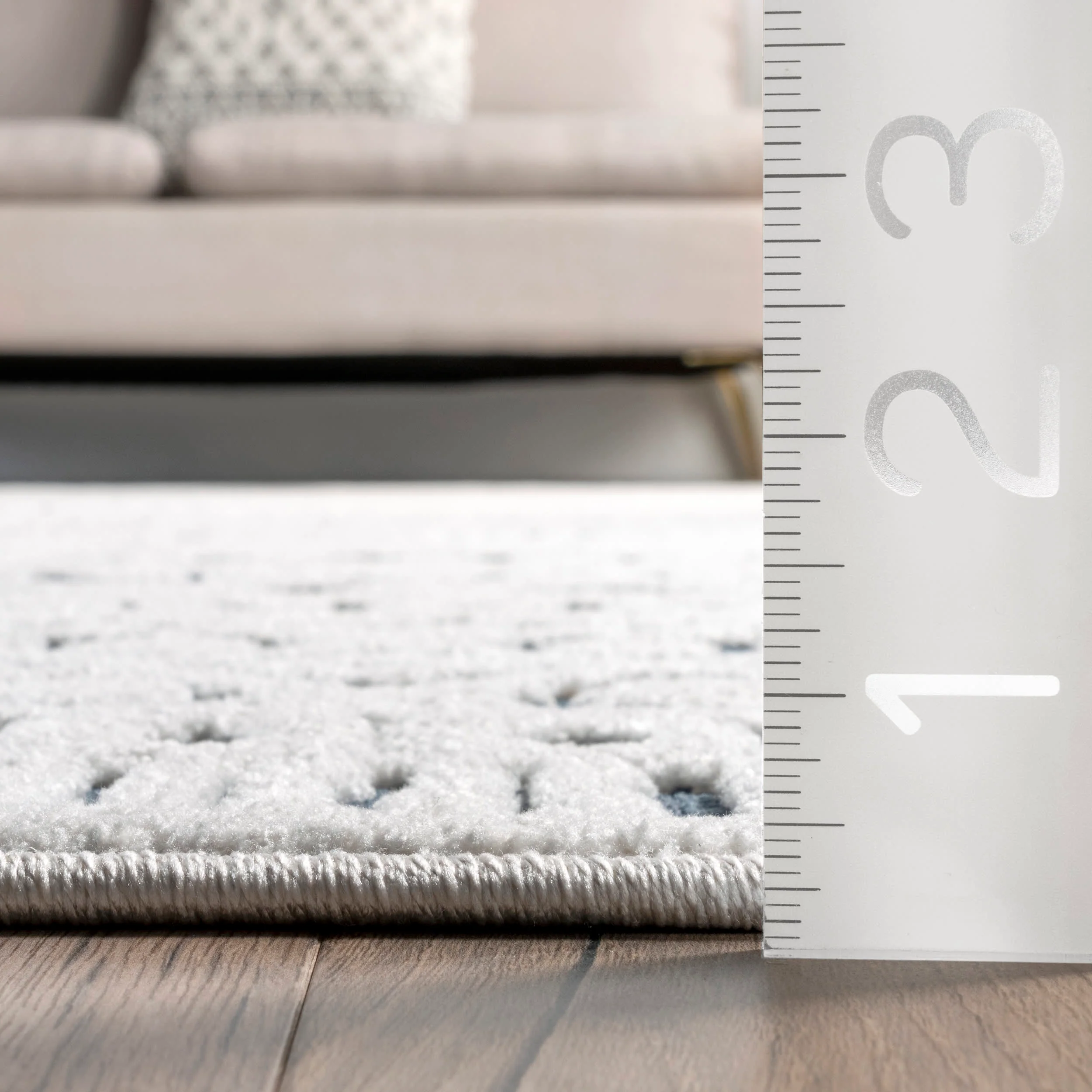 Avery Banded Textured Indoor/Outdoor Rug | Blue - Image 5