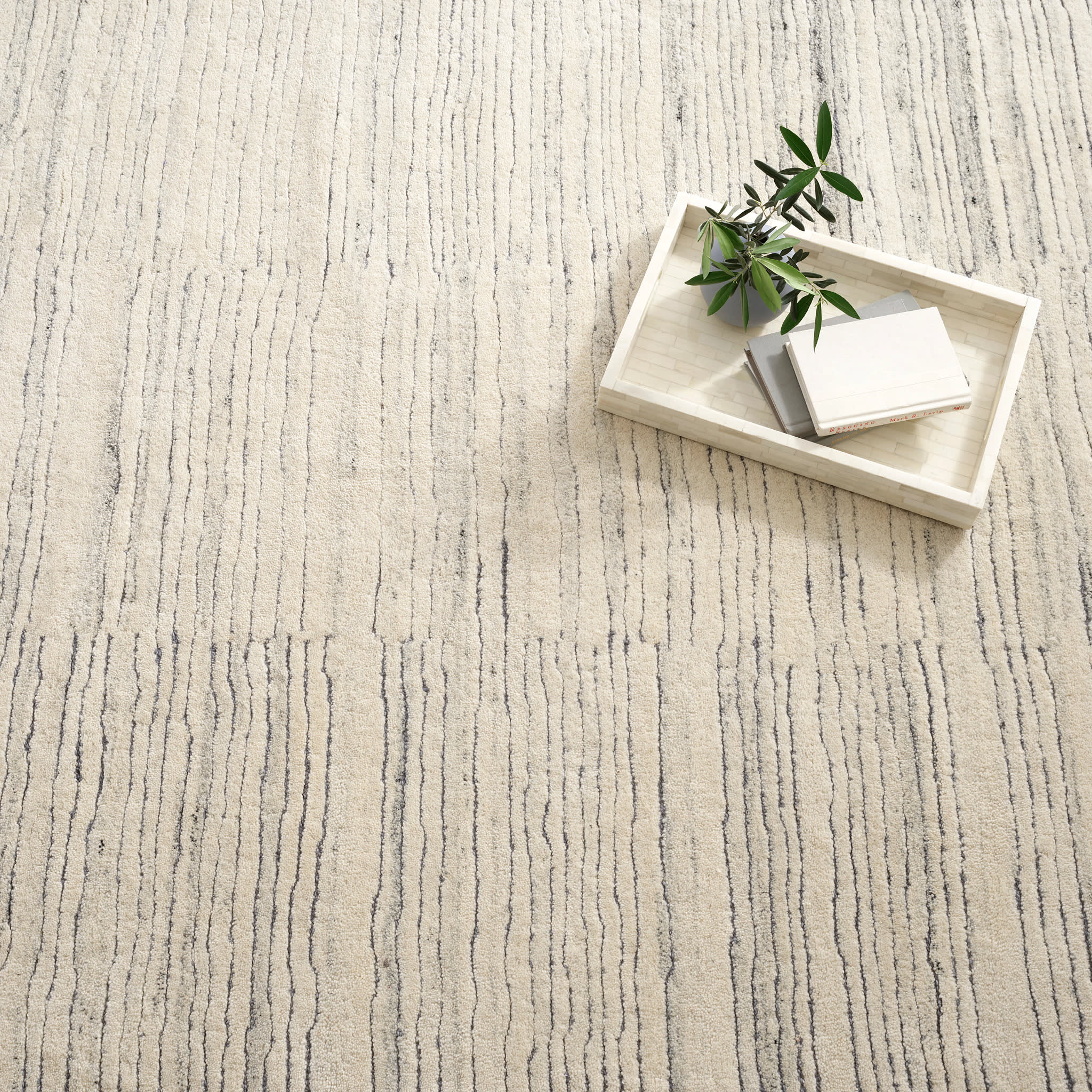 Avery Hand Tufted Wool Rug | Pewter Blue - Image 4