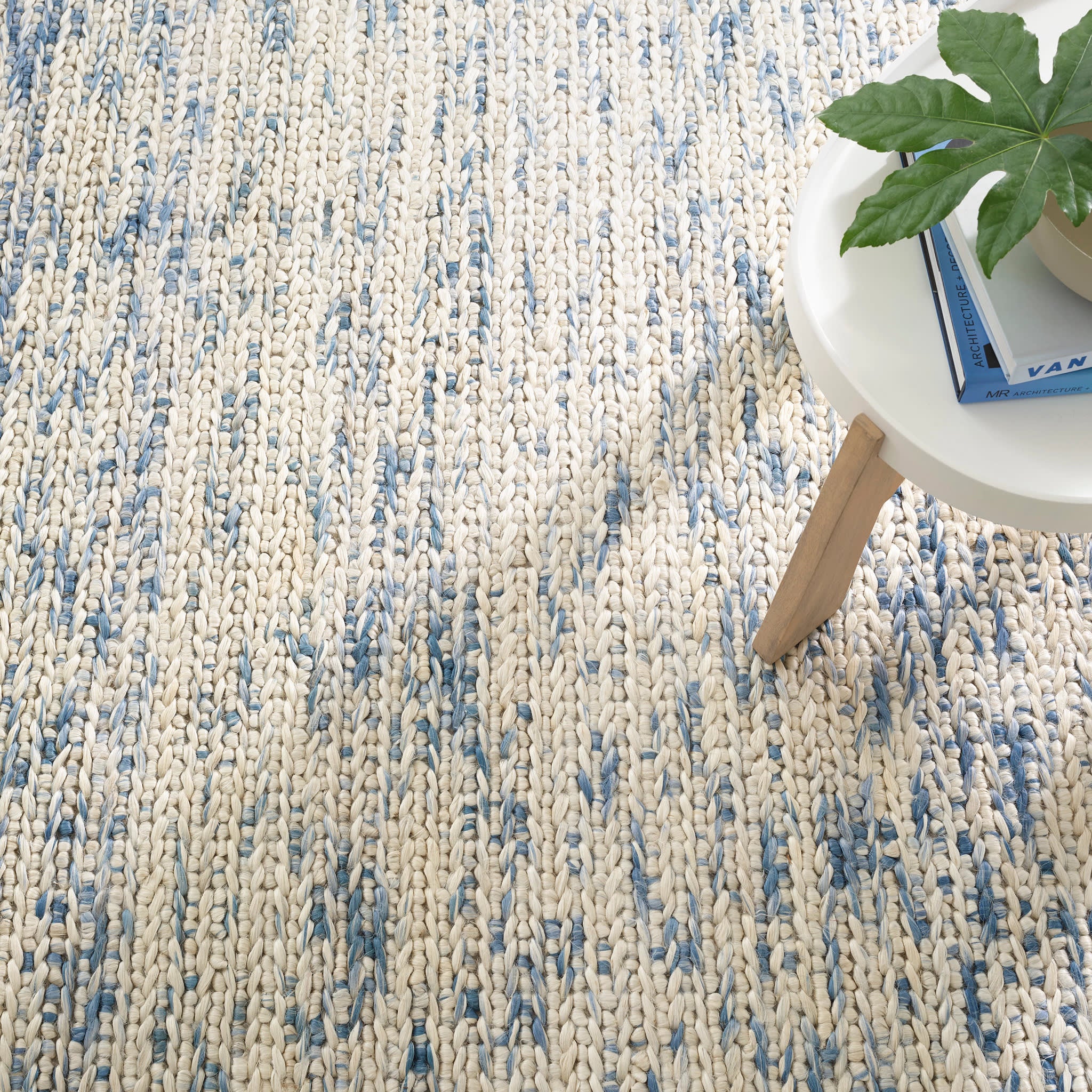 Avril Handwoven Jute Rug | French Blue - Image 3
