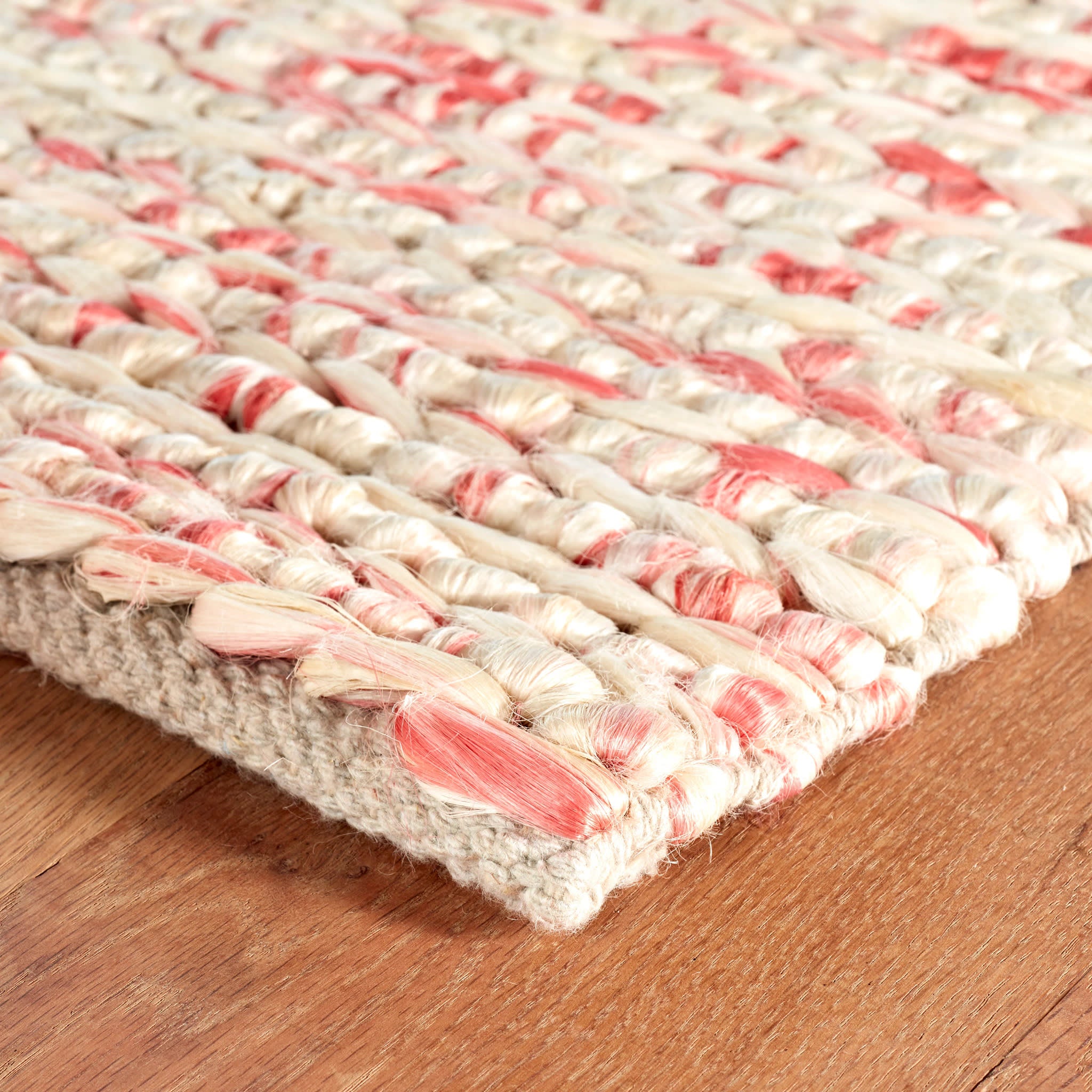 Avril Handwoven Jute Rug | Coral - Image 4