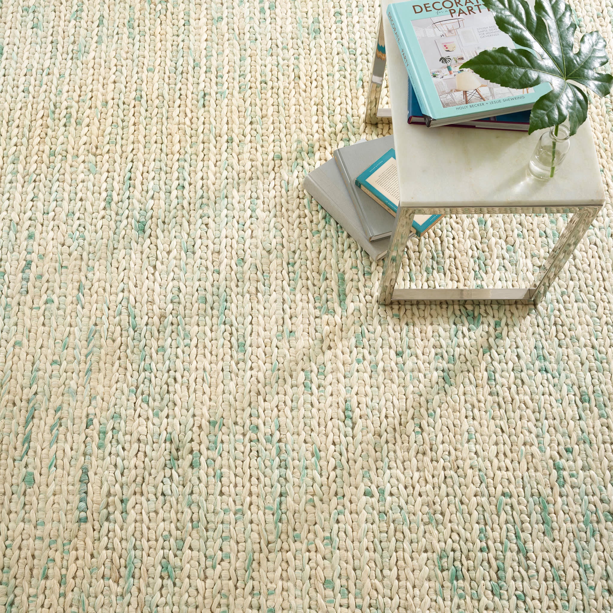 Avril Handwoven Jute Rug | Sky - Image 3