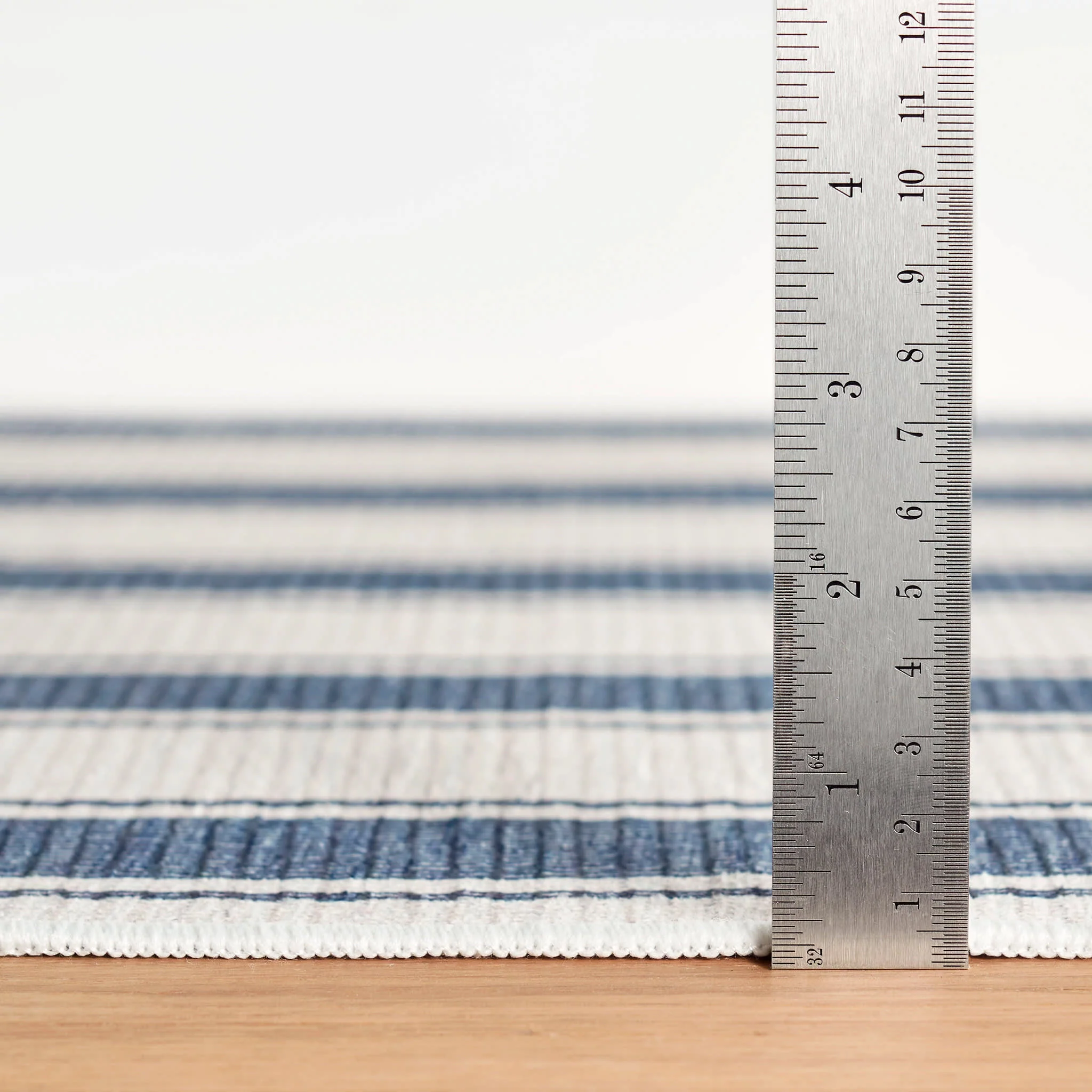 Awning Stripe Machine Washable Rug | Blue - Image 6
