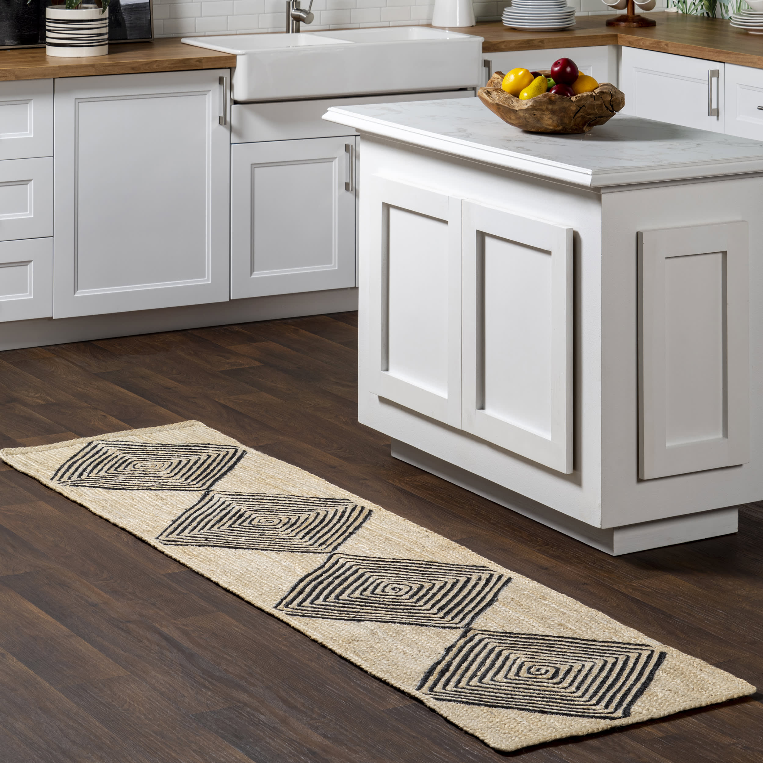 Axel Diamond Jute Rug | Natural - Image 2