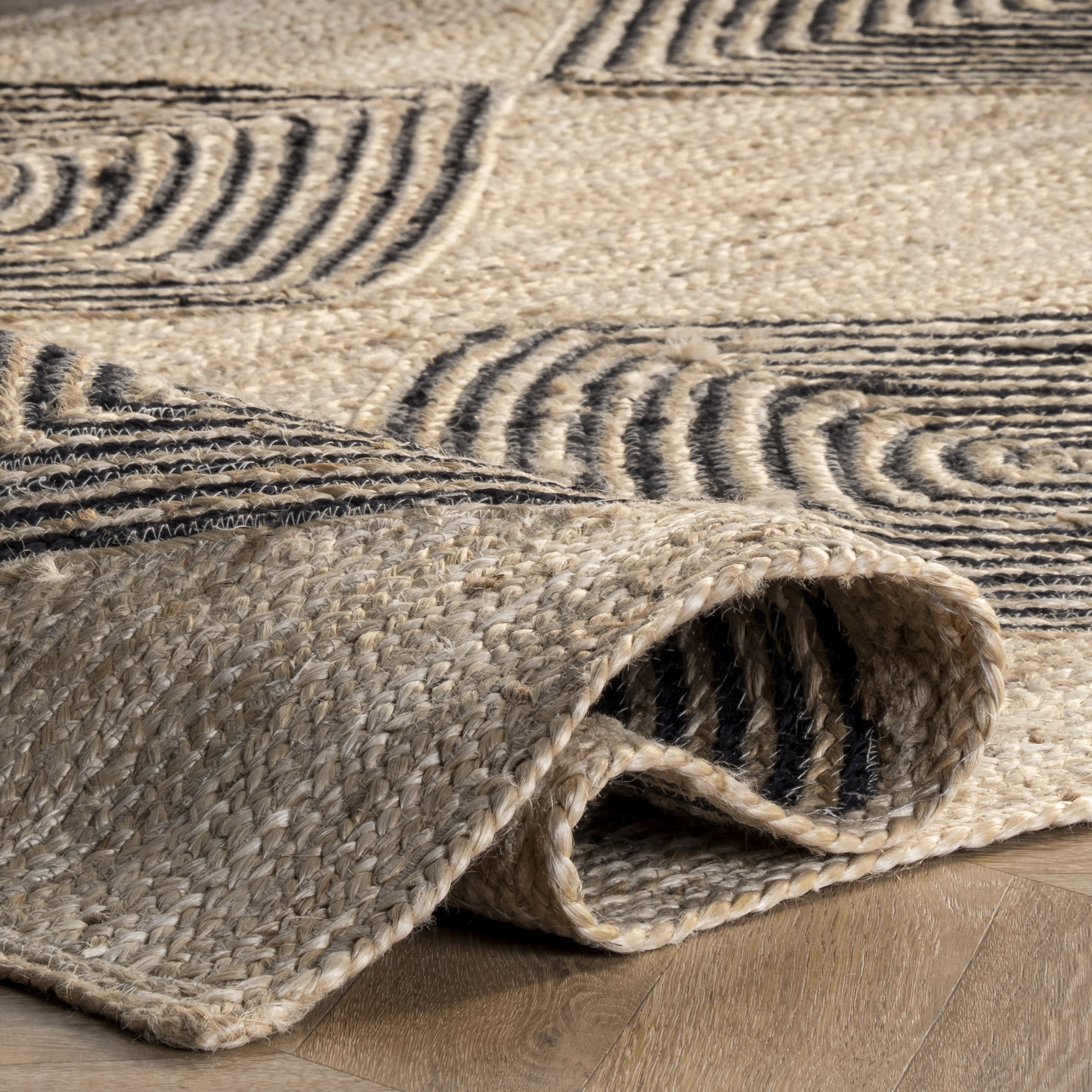 Axel Diamond Jute Rug | Natural - Image 5