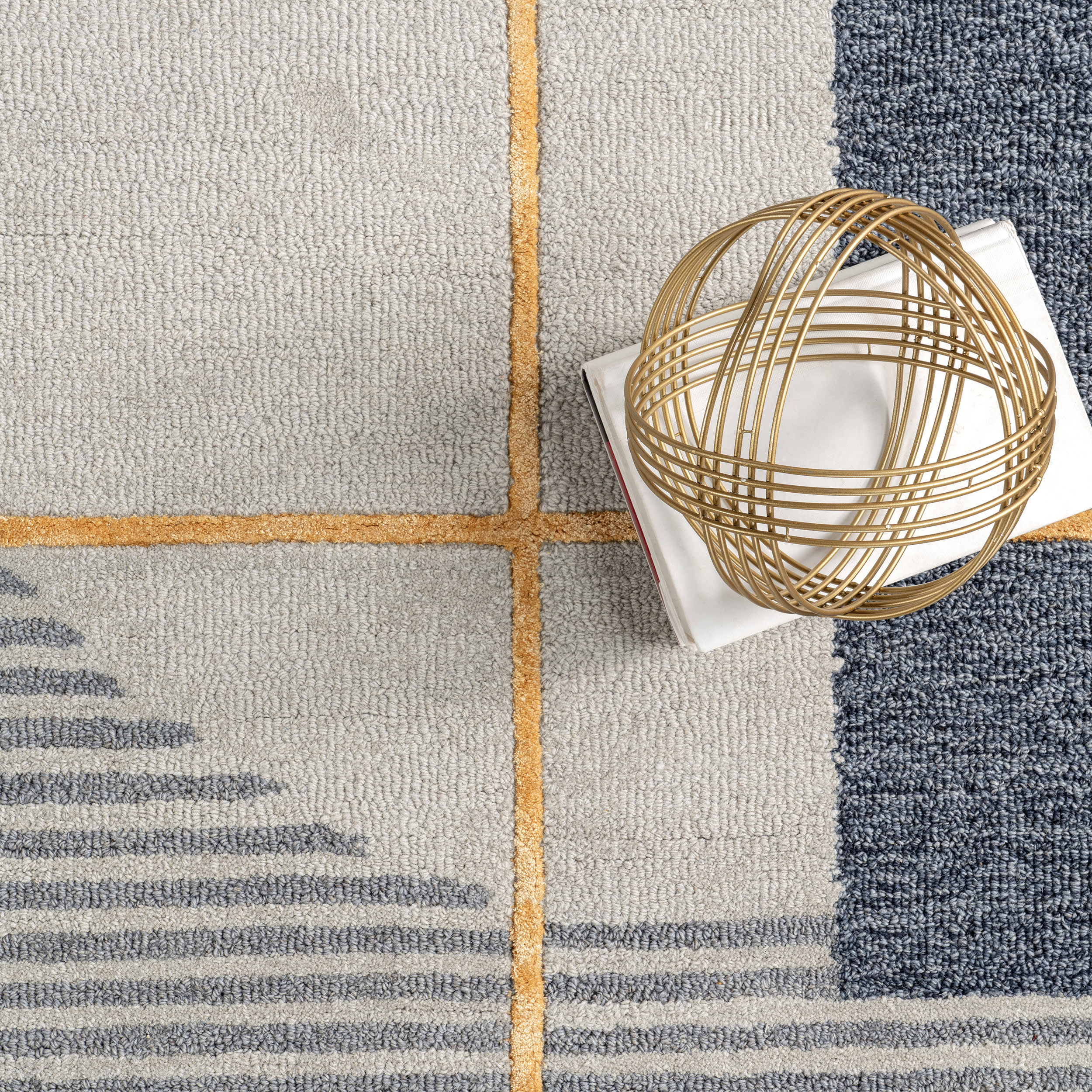 Ayla Abstract Striped Rug | Blue - Image 7