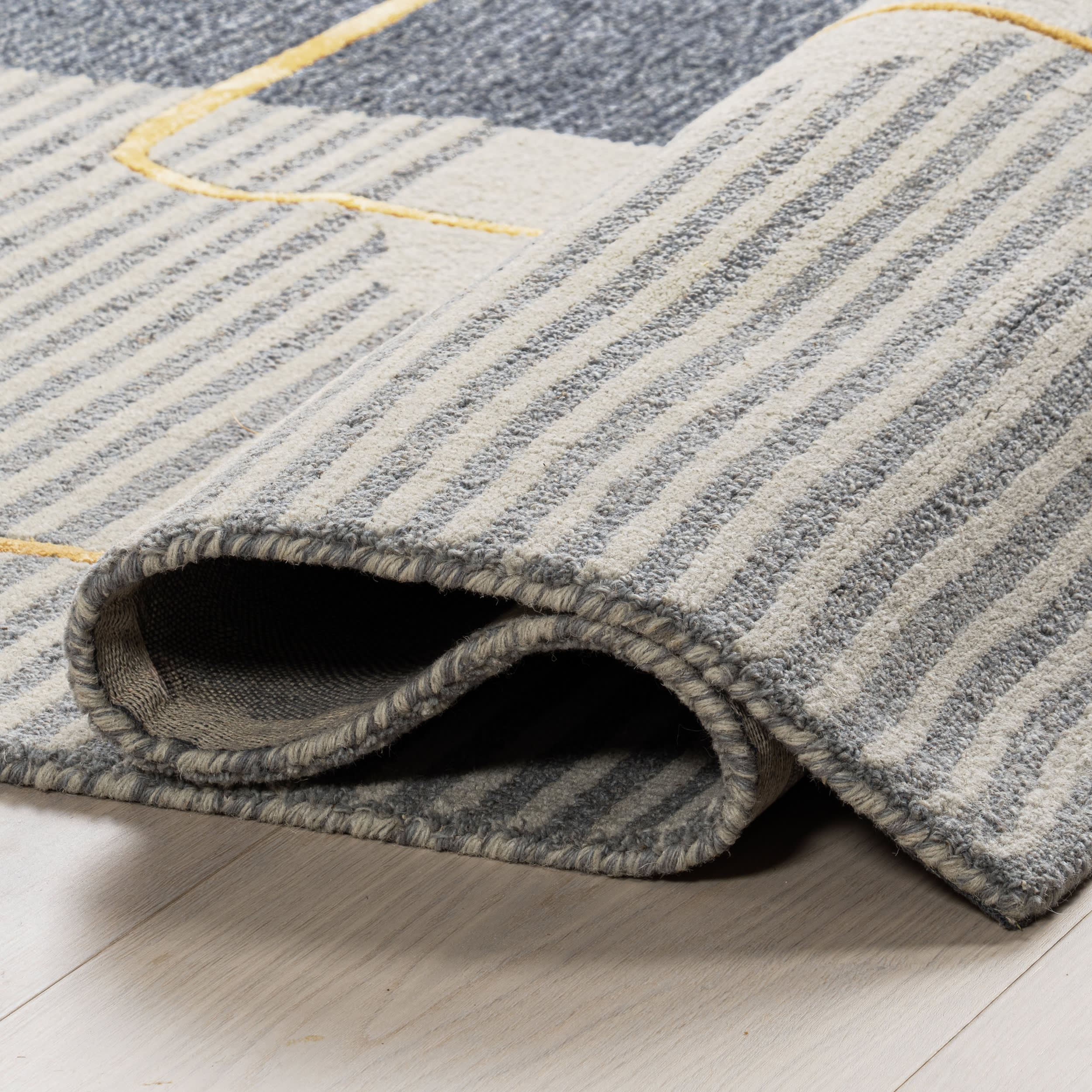 Ayla Abstract Striped Rug | Blue - Image 8