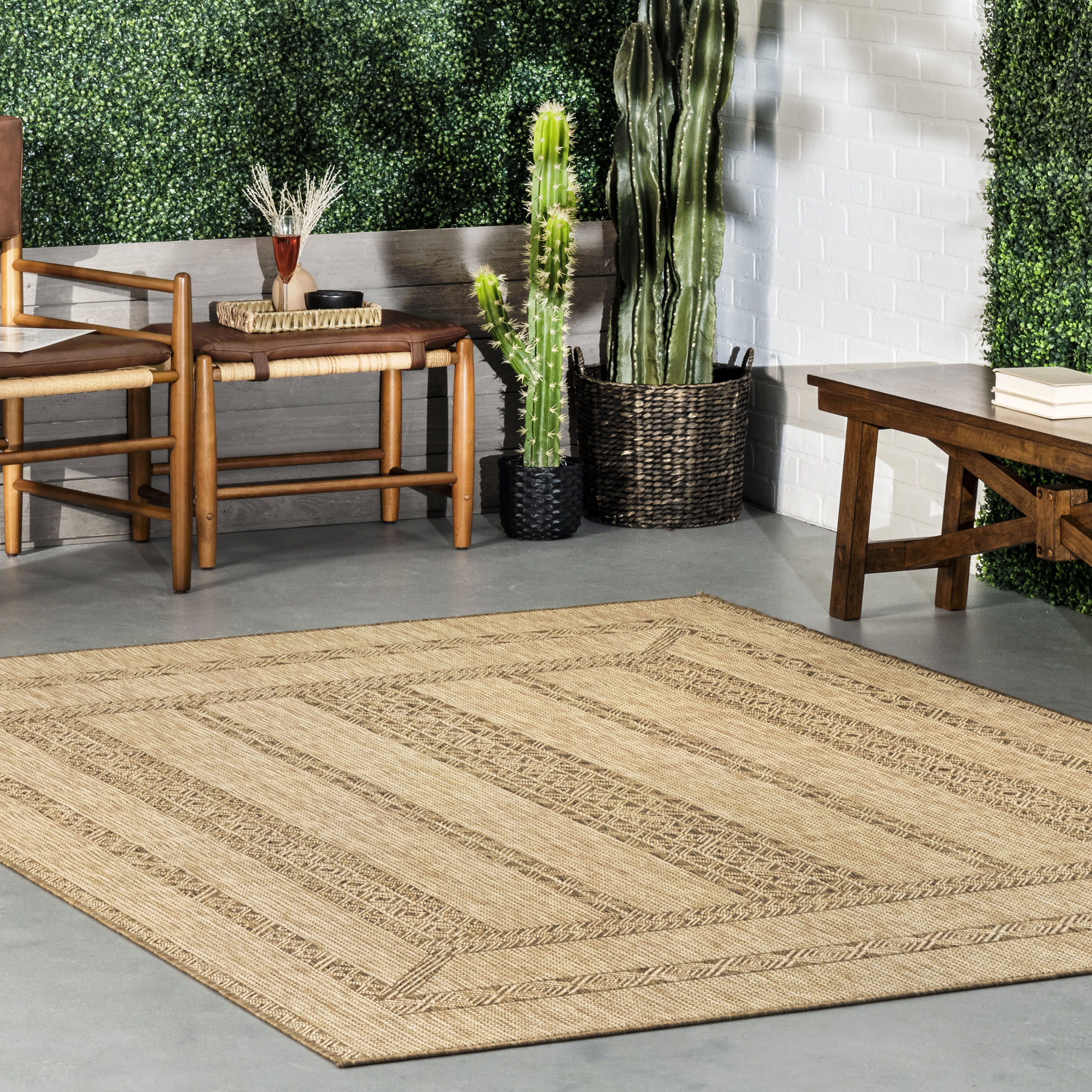 Ayla Boho Indoor/Outdoor Rug | Brown - Image 2