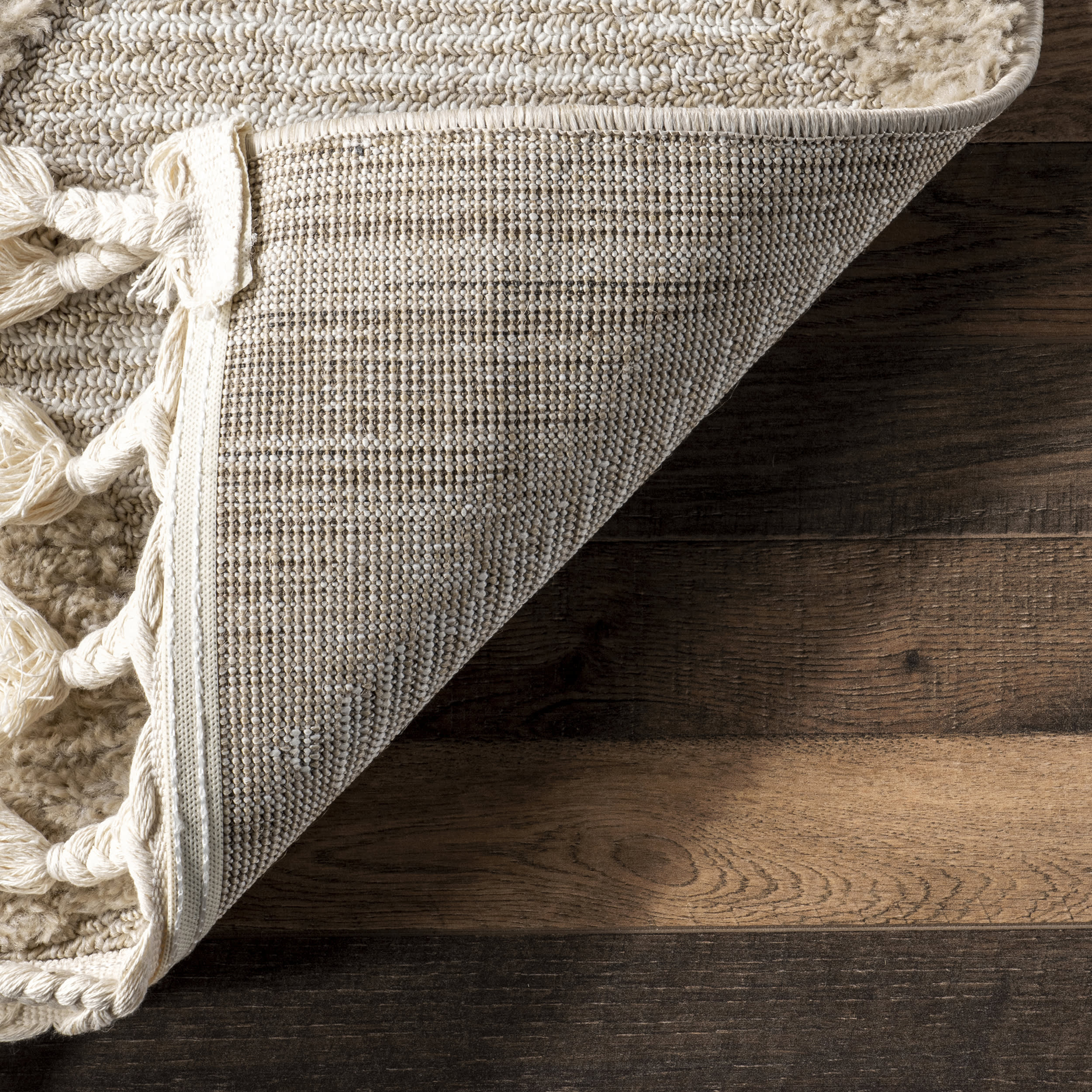 Aylin Diamond Tasseled Rug | Beige - Image 7