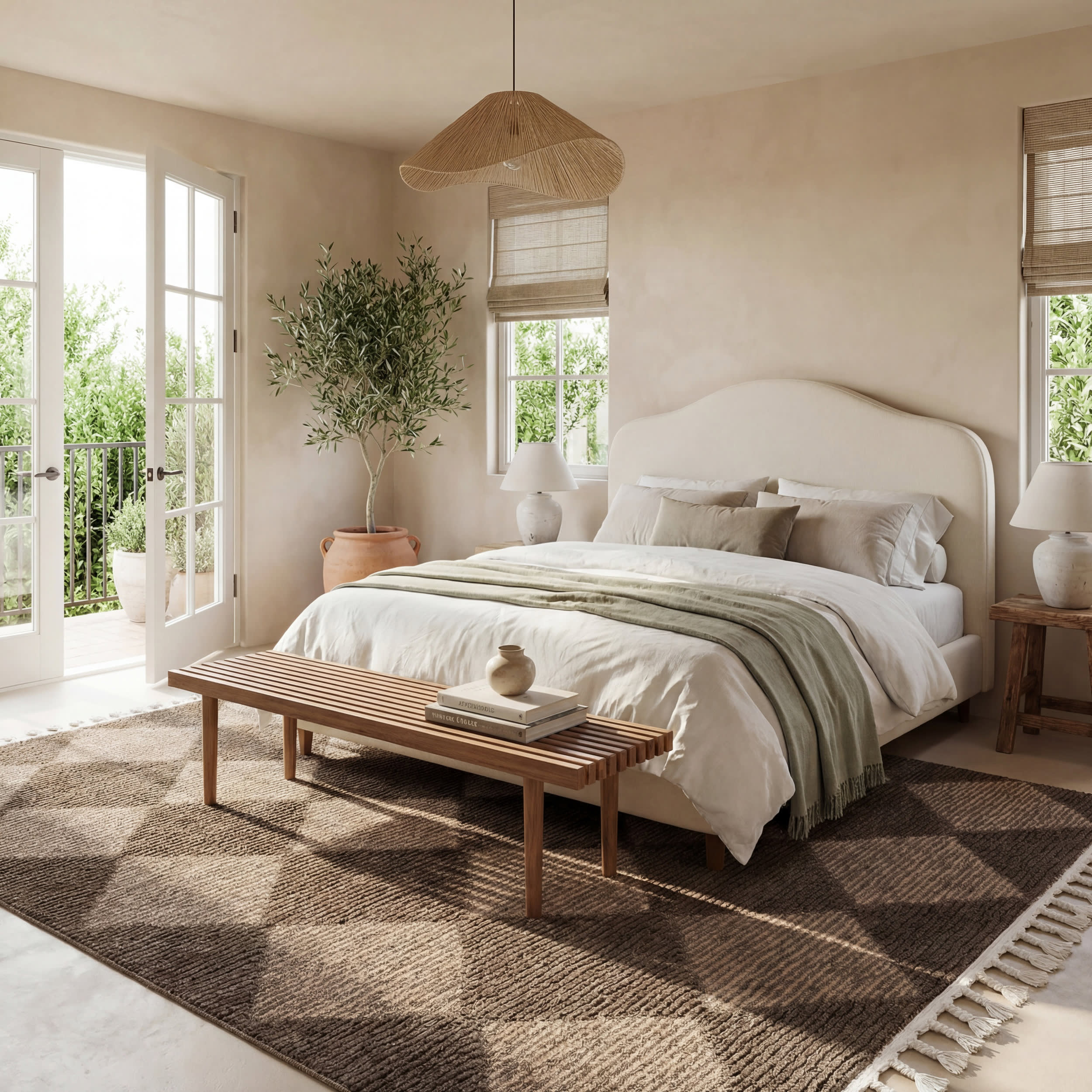 Aylin Diamond Tasseled Rug | Brown - Image 10