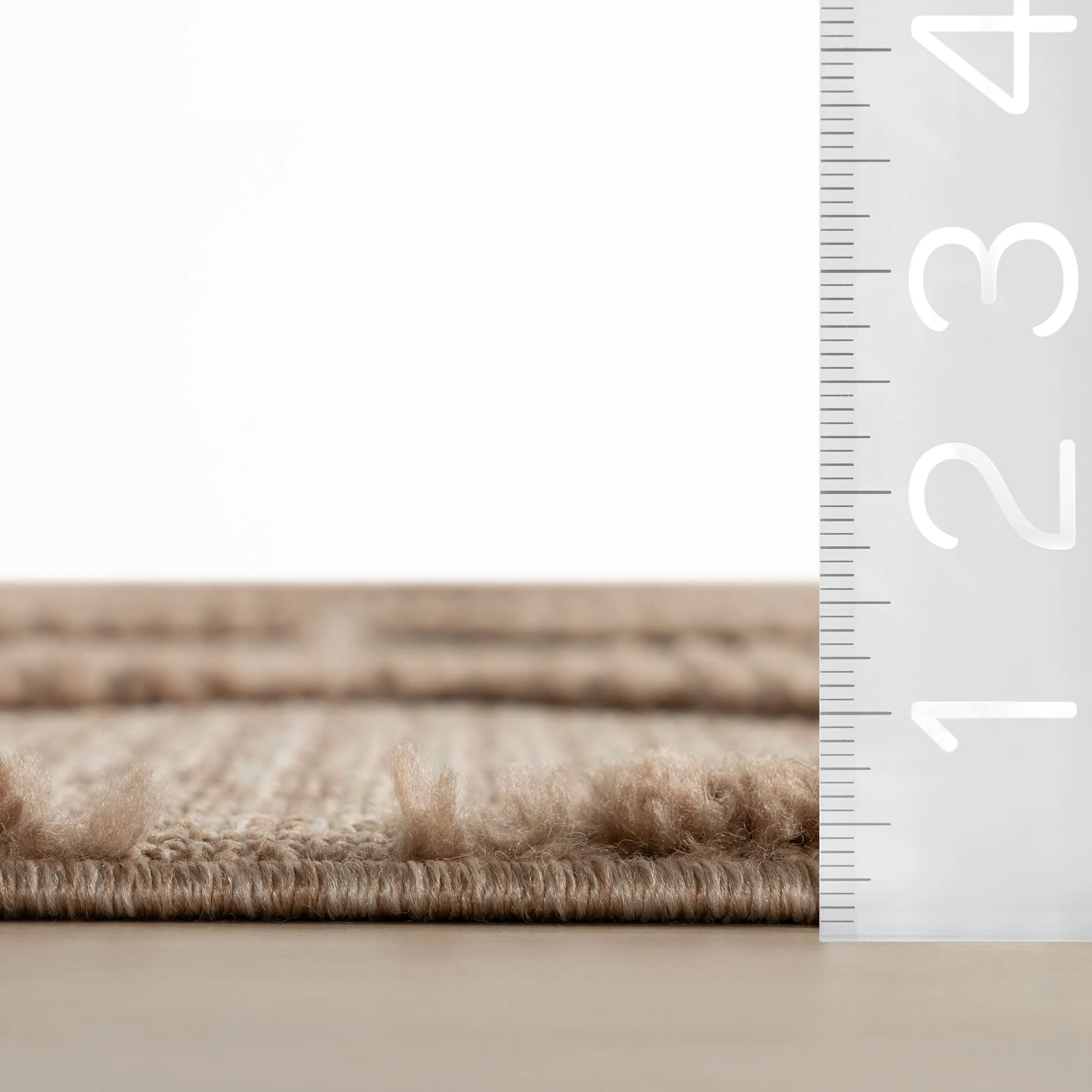 Aylin Diamond Tasseled Rug | Tan - Image 6