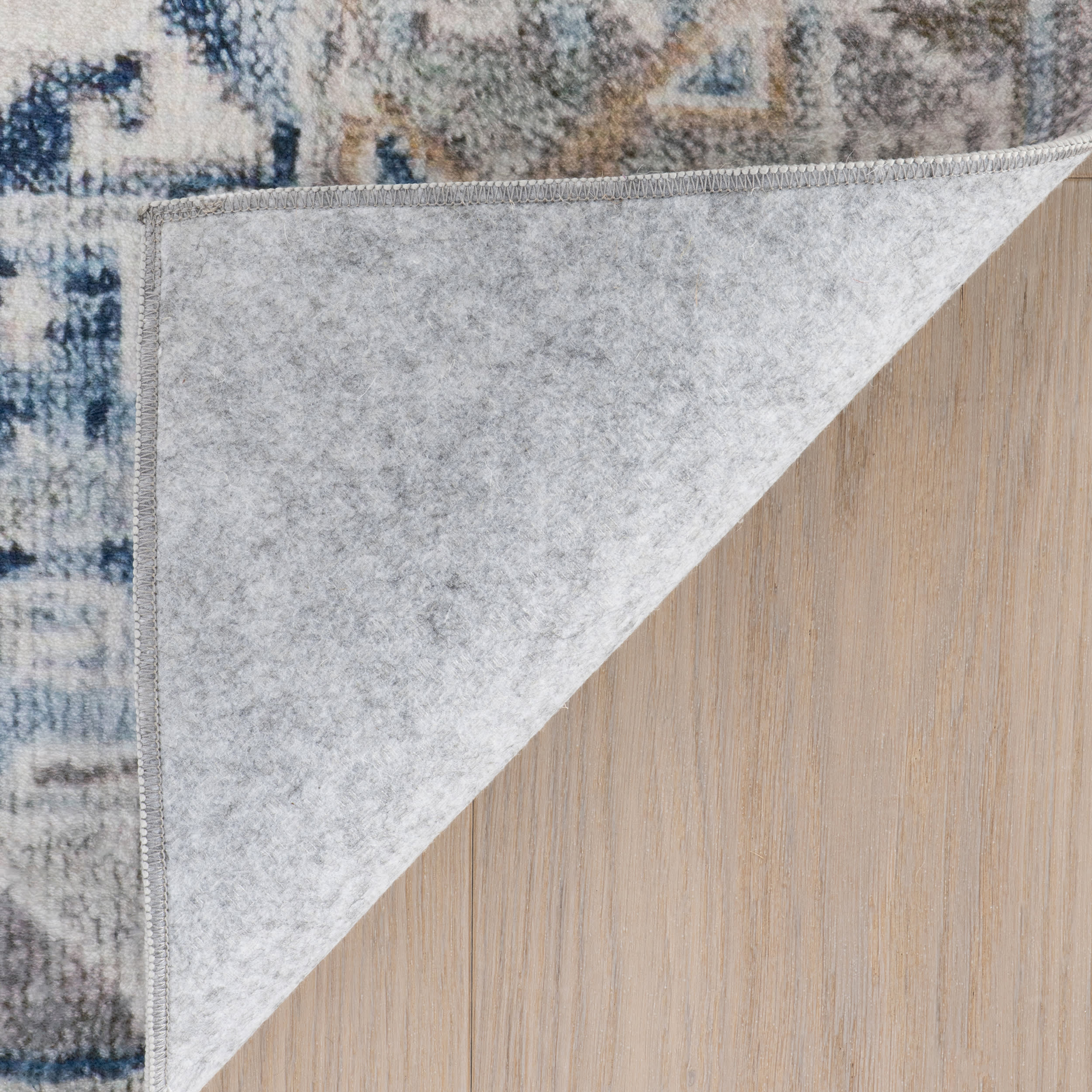 Aza Bordered Medallion Washable Rug | Blue - Image 6