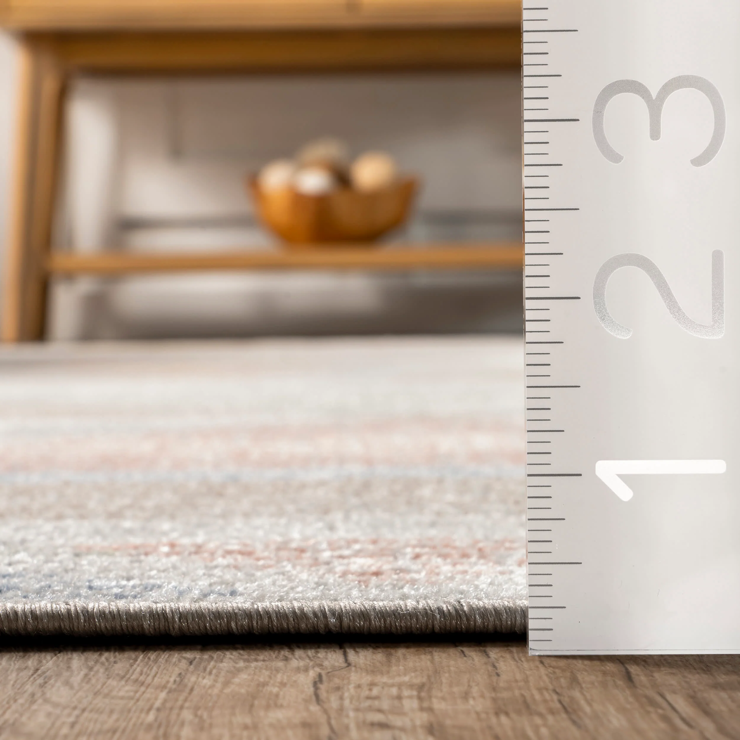Azalia Washable Pastel Geometric Rug | Beige - Image 5
