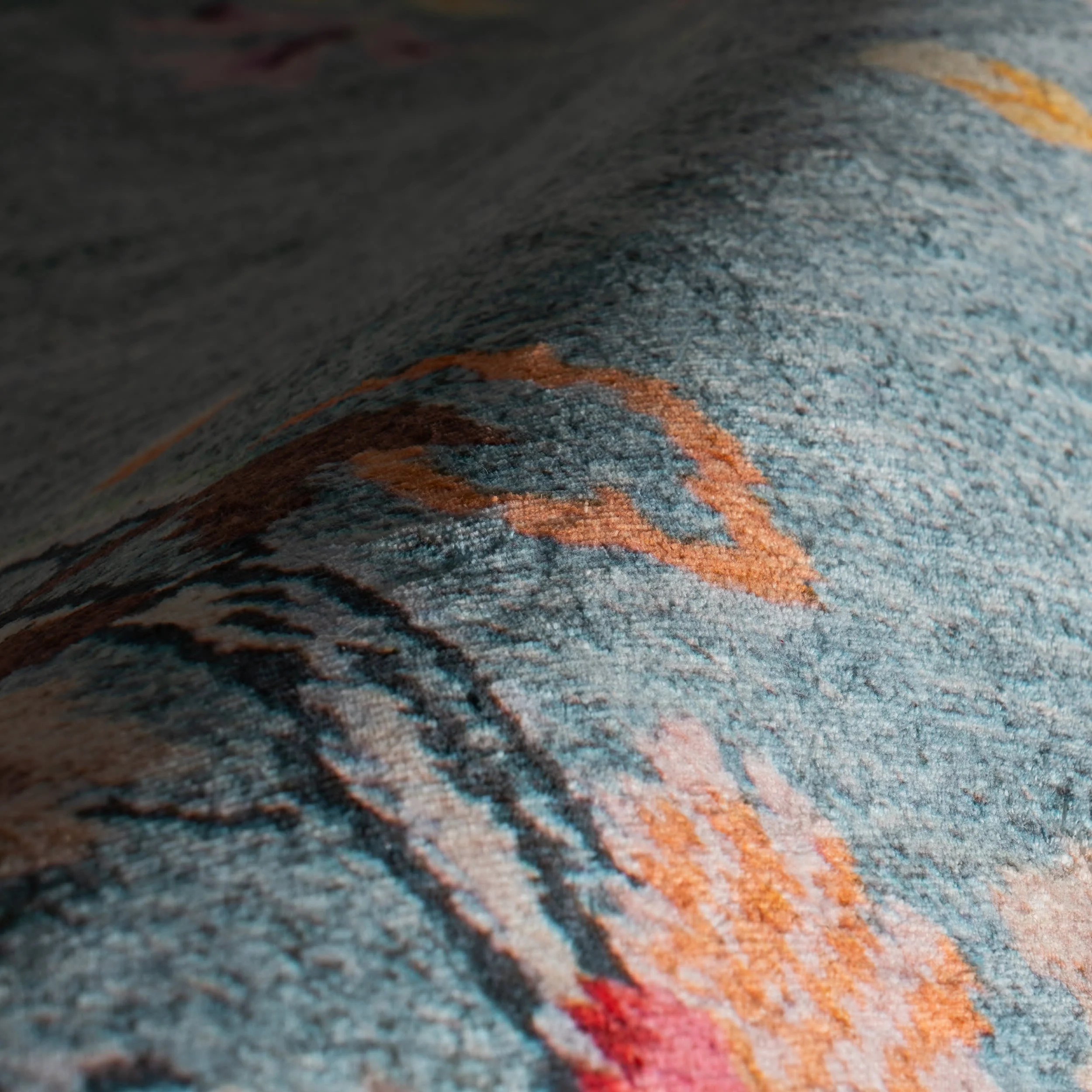 Azara Traditional Floral Washable Rug | Blue - Image 3