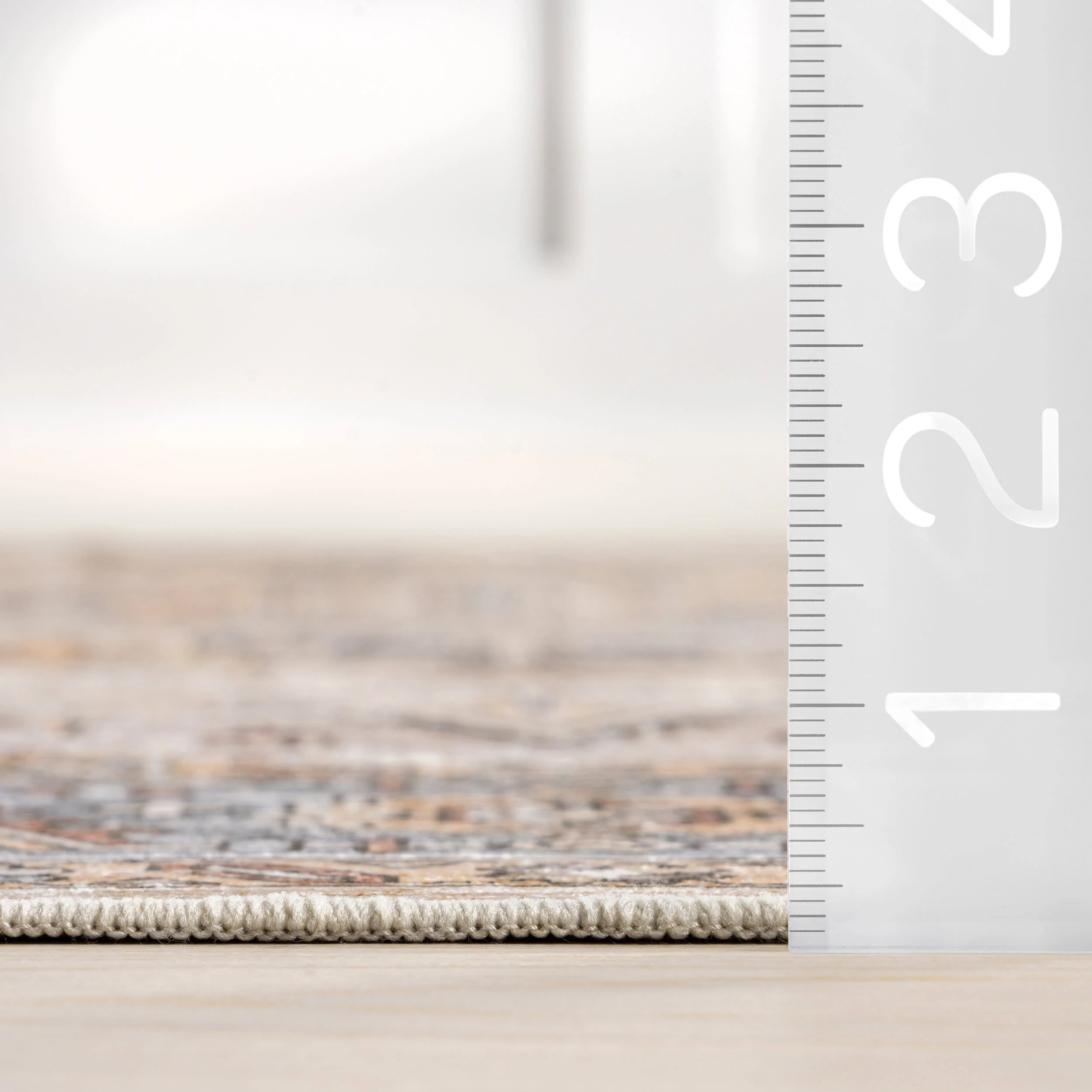 Azaria Medallion Spill Proof Washable Rug | Ivory - Image 6