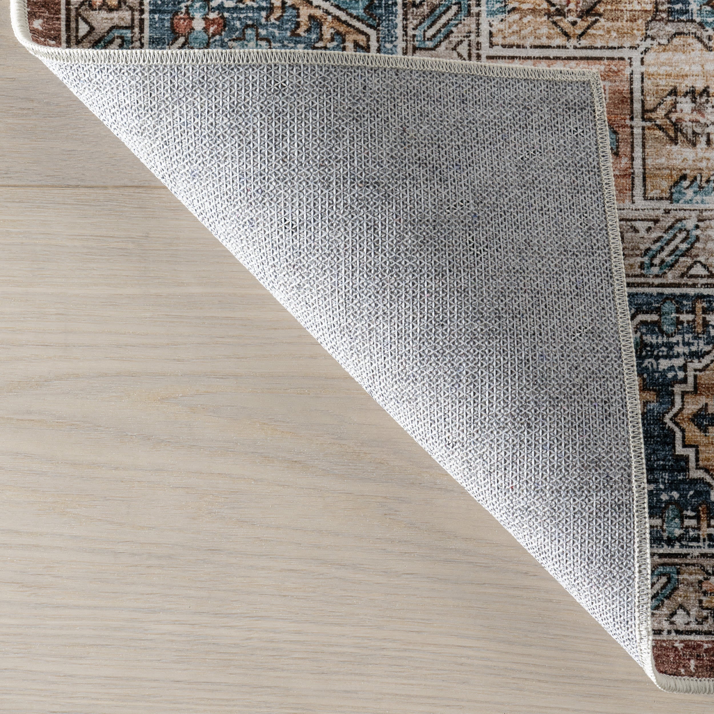 Azaria Medallion Spill Proof Washable Rug | Rust - Image 7