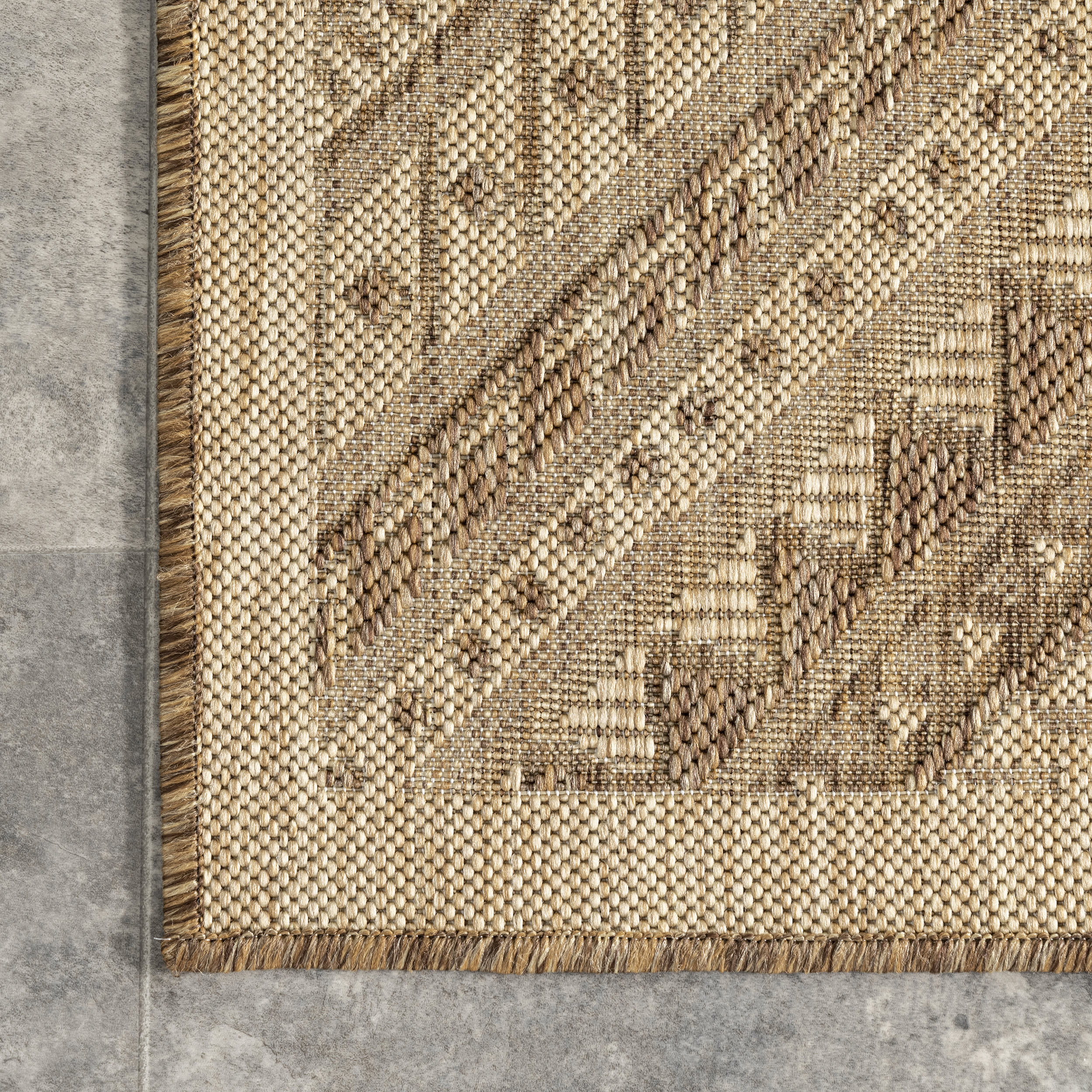 Aztec Prism Indoor/Outdoor Rug | Brown - Image 3