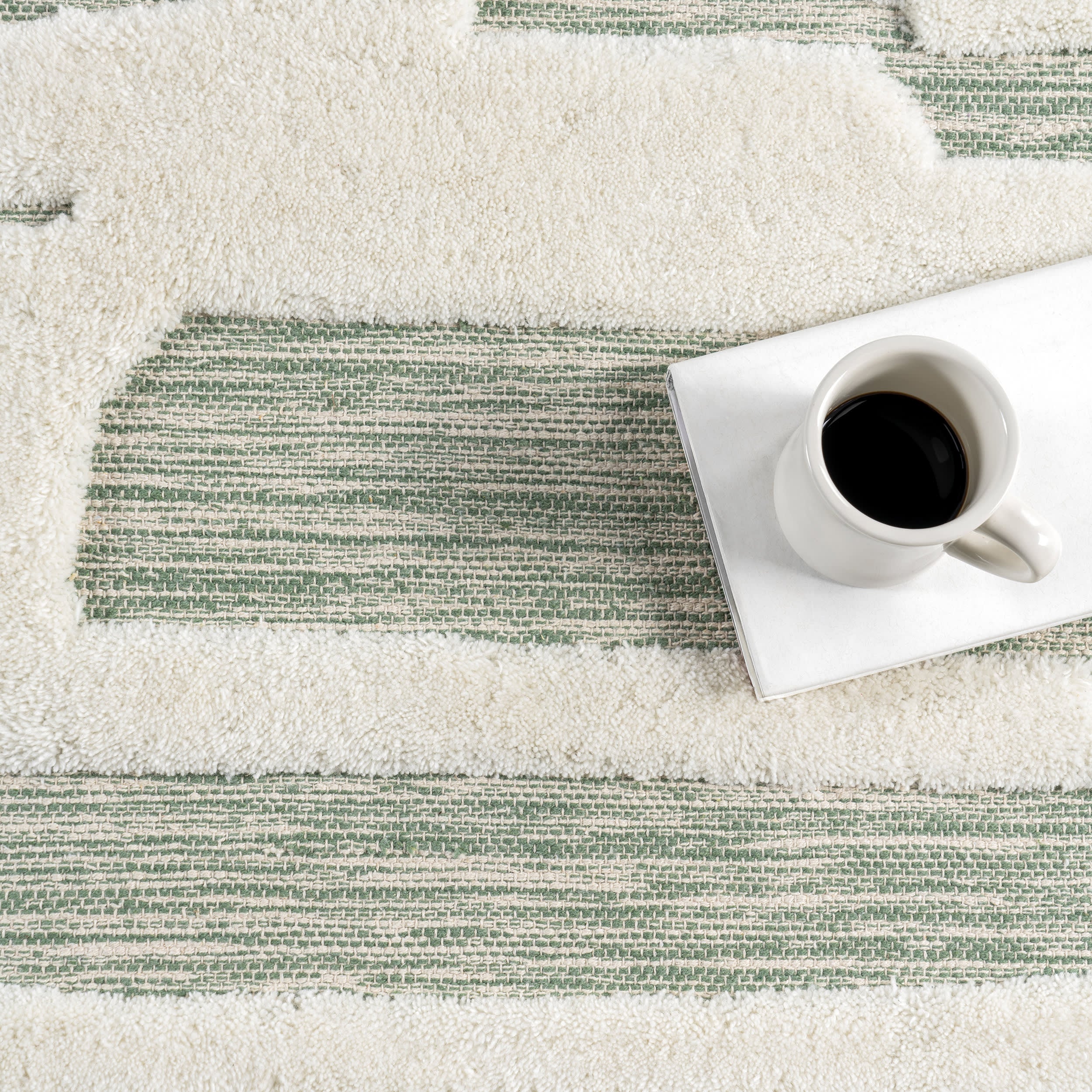 Babai New Zealand Wool Rug | Green - Image 7