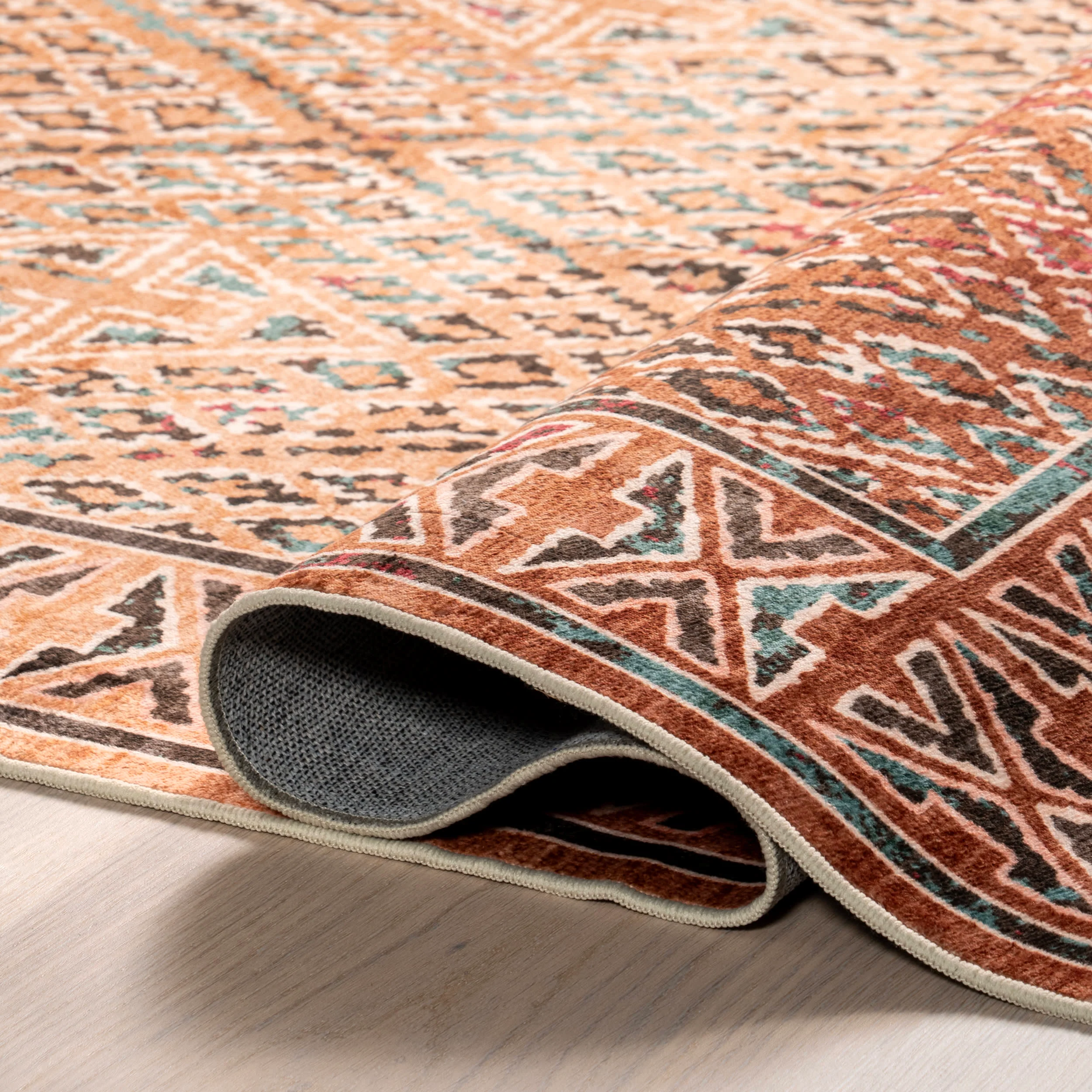 Bagmati Washable Rug | Orange - Image 7