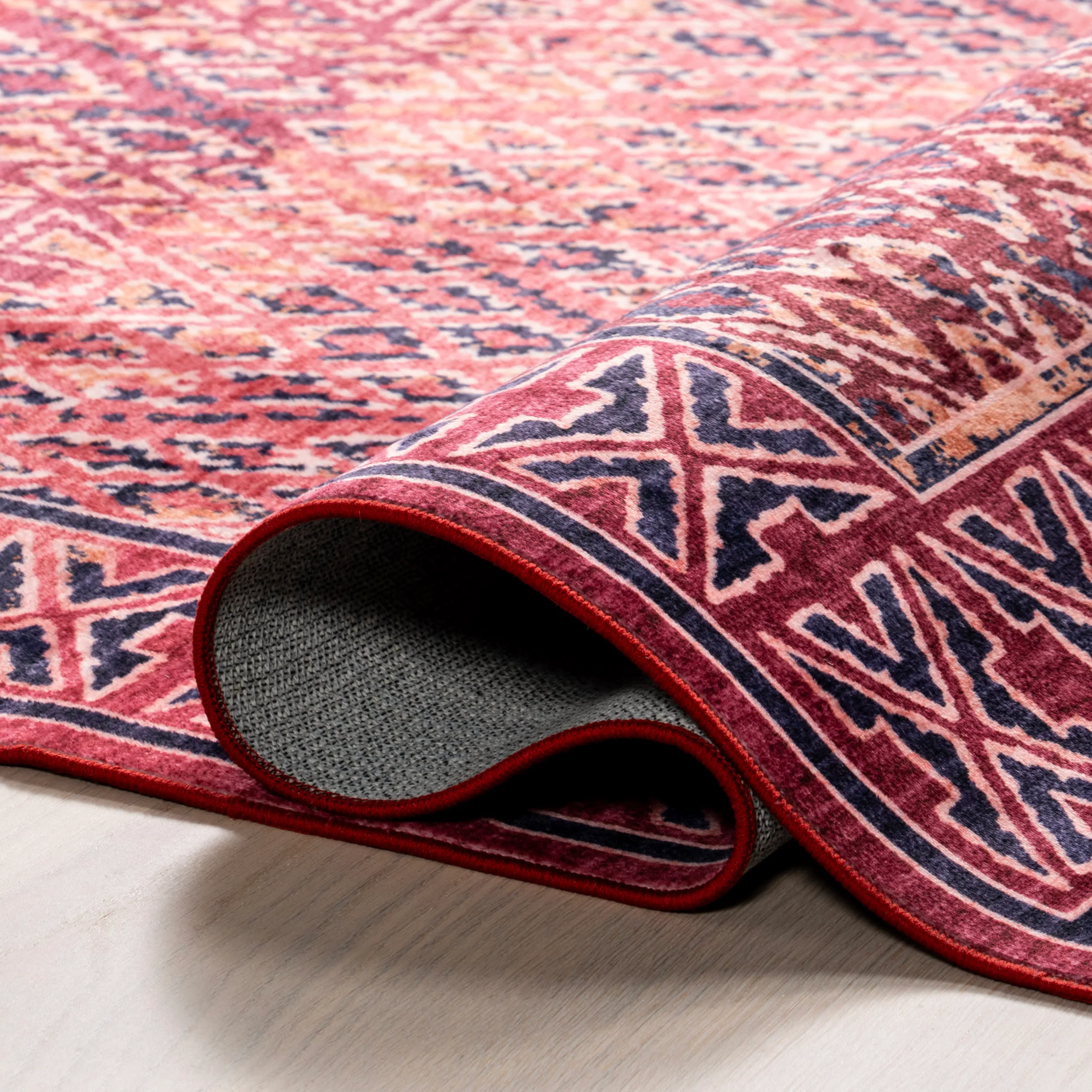Bagmati Washable Rug | Pink - Image 8