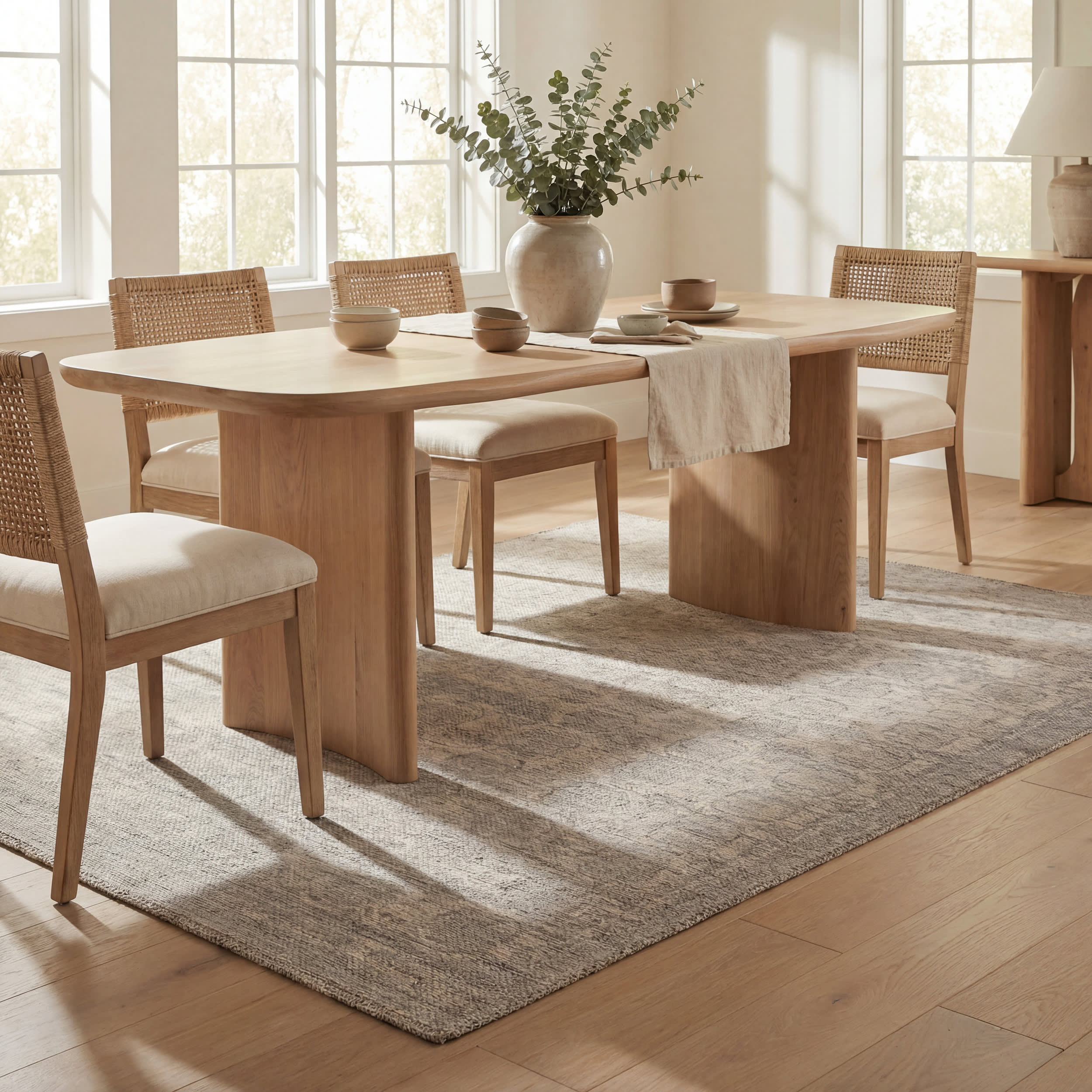 Bahira Traditional Floral Washable Rug | Blue - Image 7