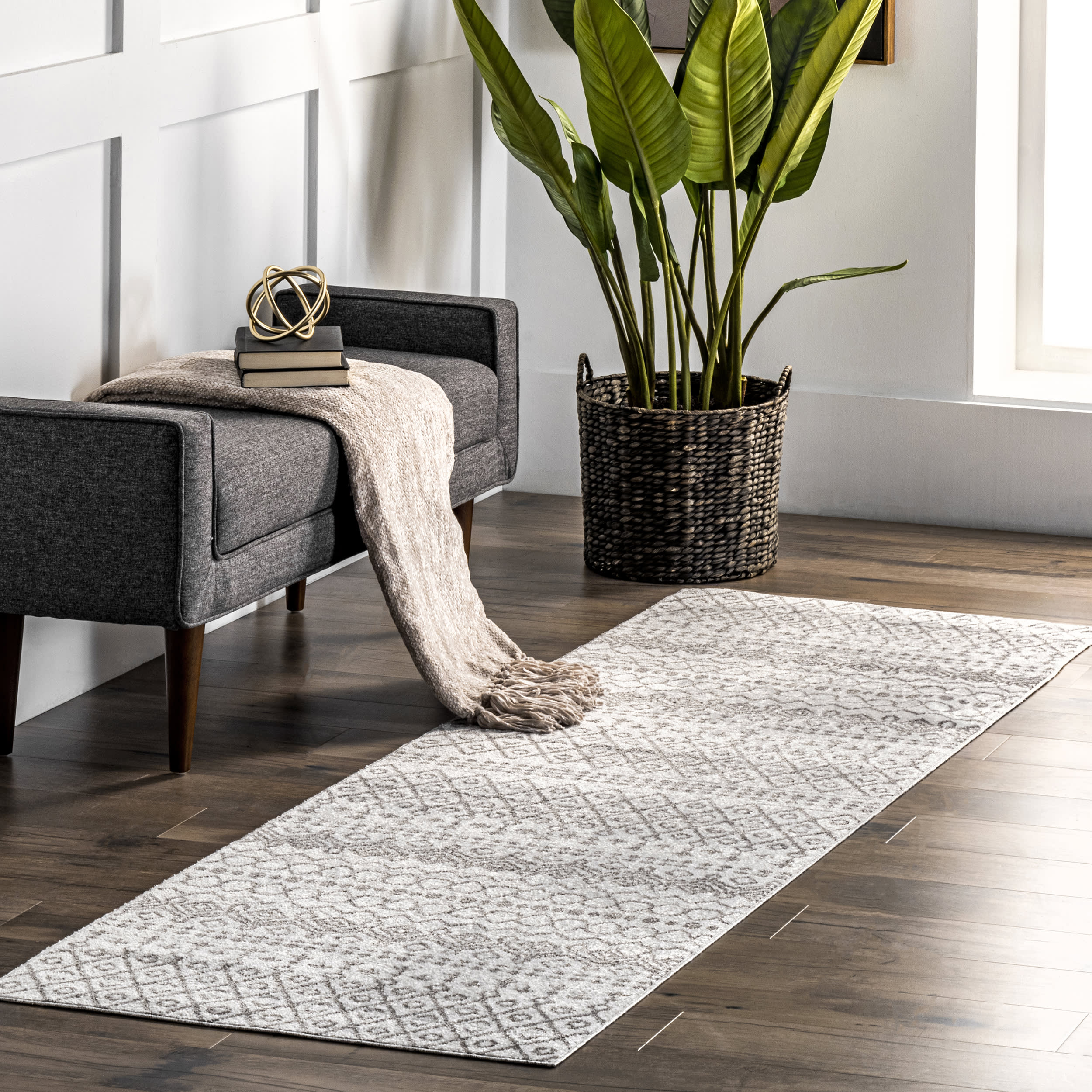 Bailey Washable Geometric Rug | Ivory - Image 2