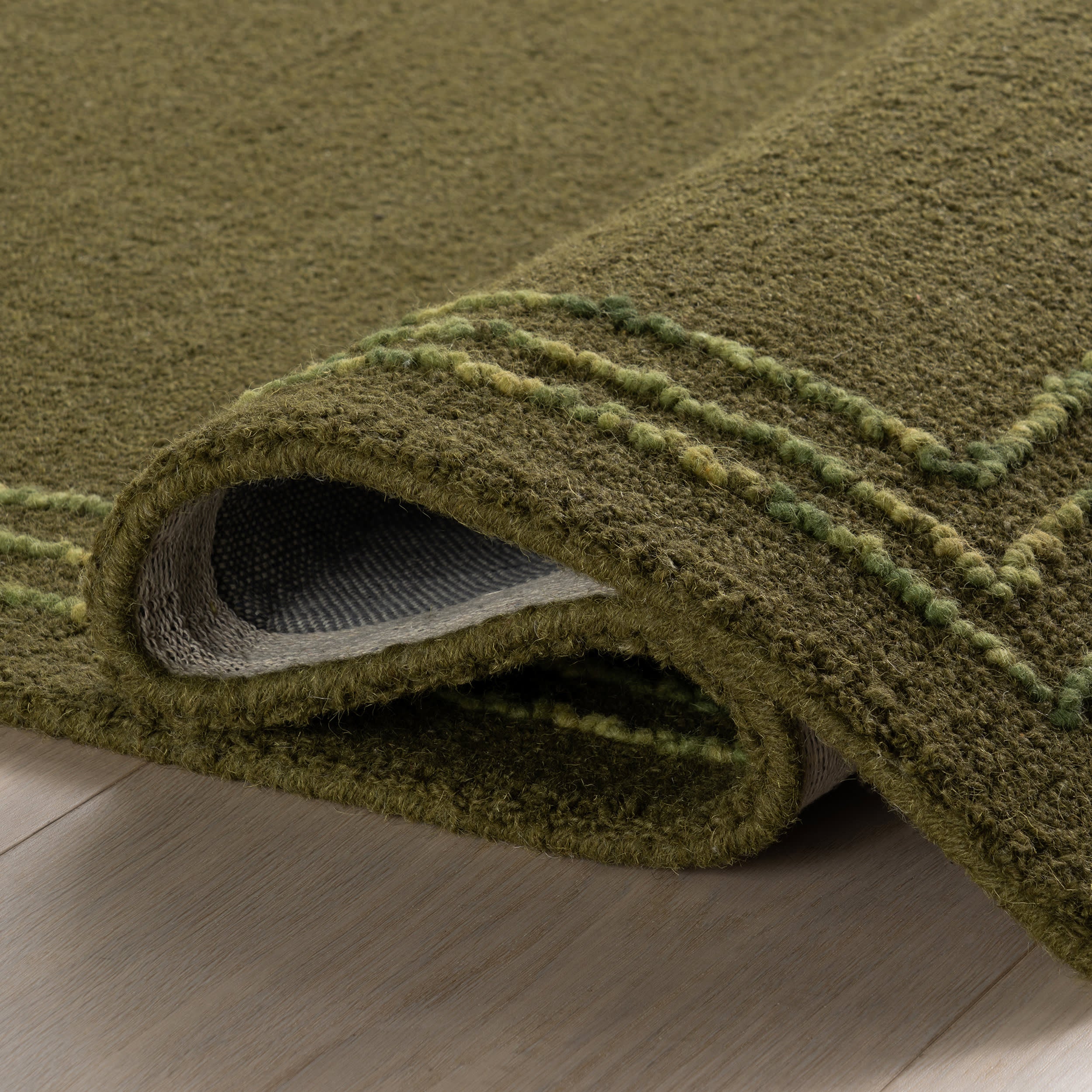 Baina Modern Bordered Rug | Green - Image 11