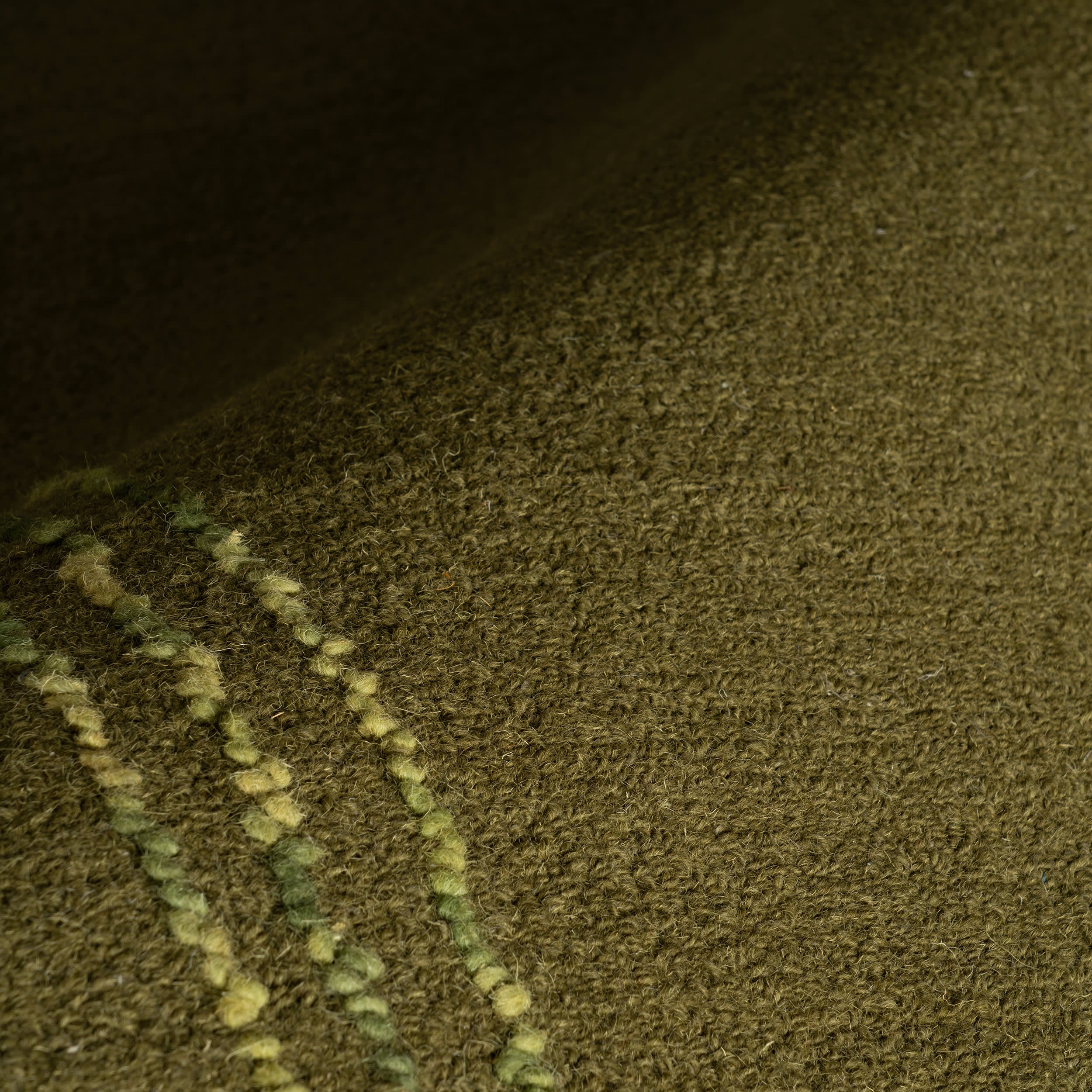 Baina Modern Bordered Rug | Green - Image 3