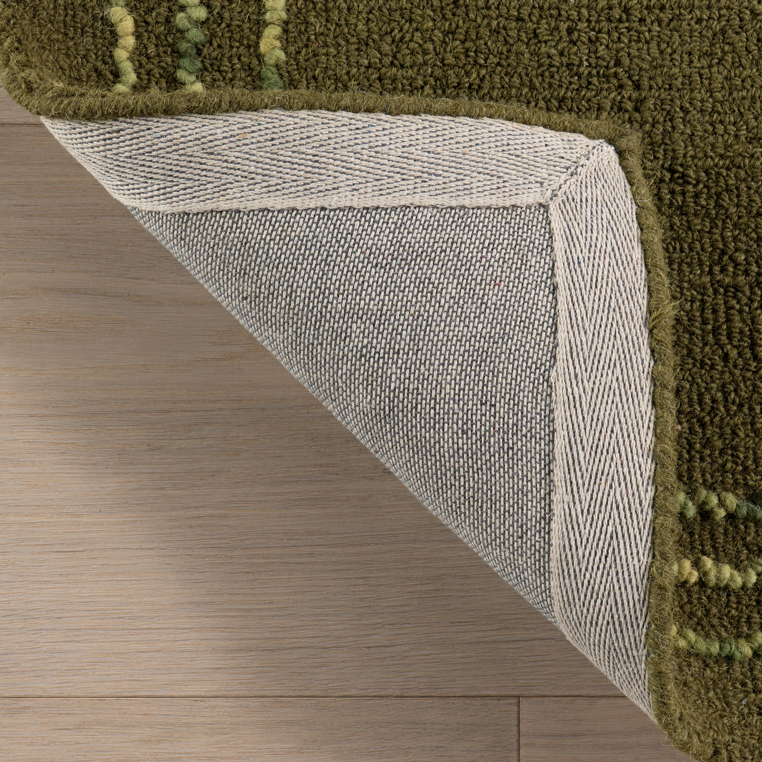 Baina Modern Bordered Rug | Green - Image 8