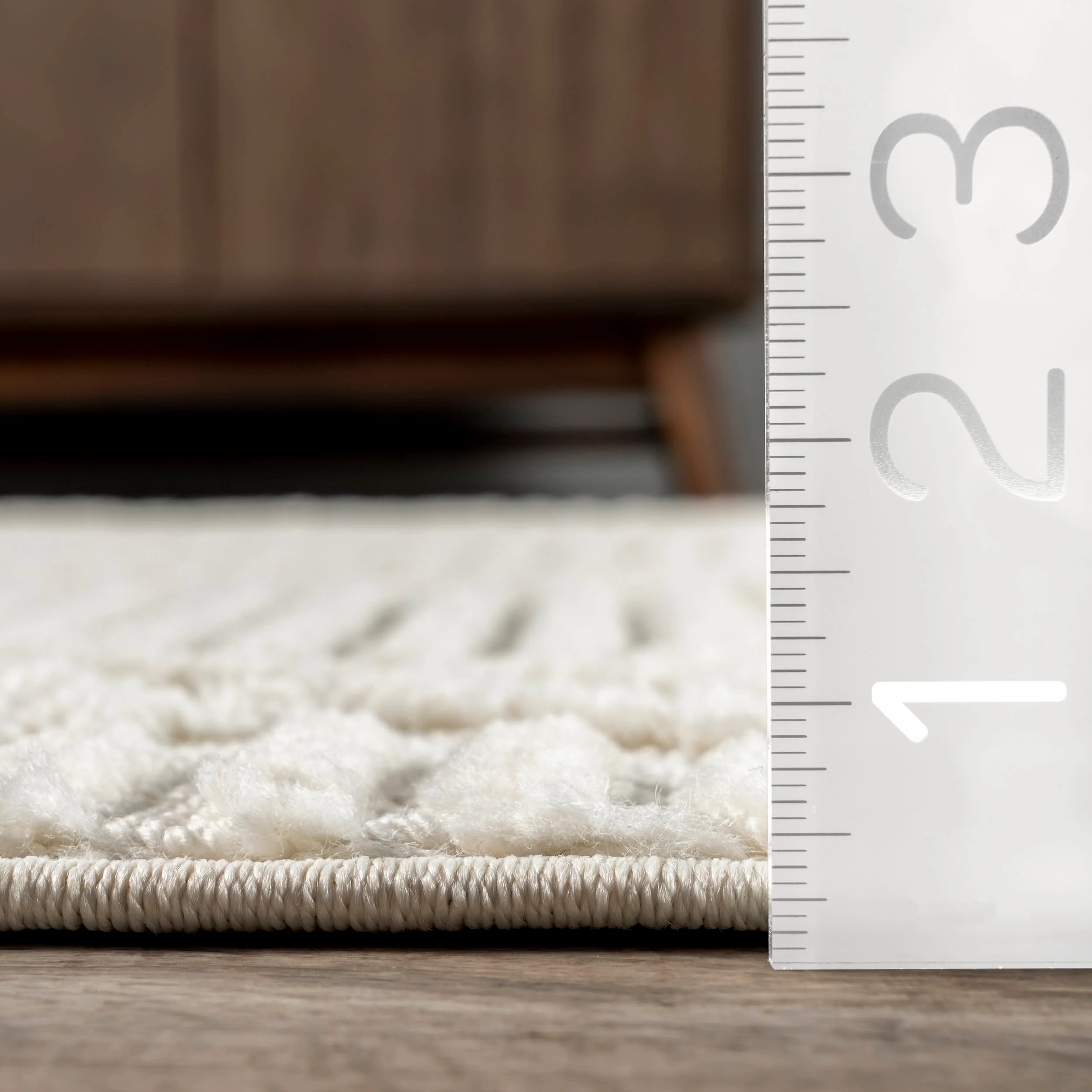 Balboa Textured Tile Rug | Ivory - Image 4