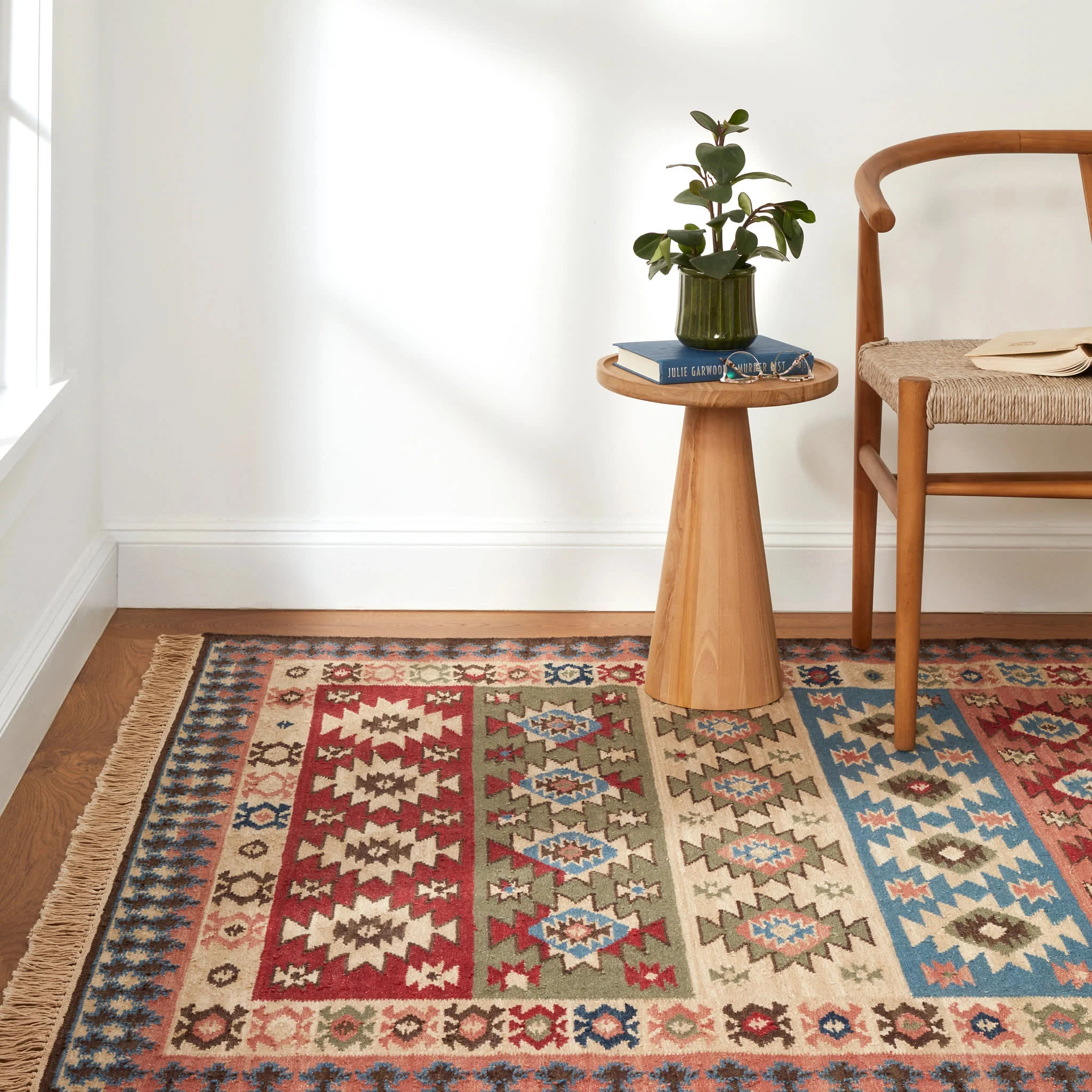 Balsam Kilim Handwoven Wool Rug | Multi - Image 4