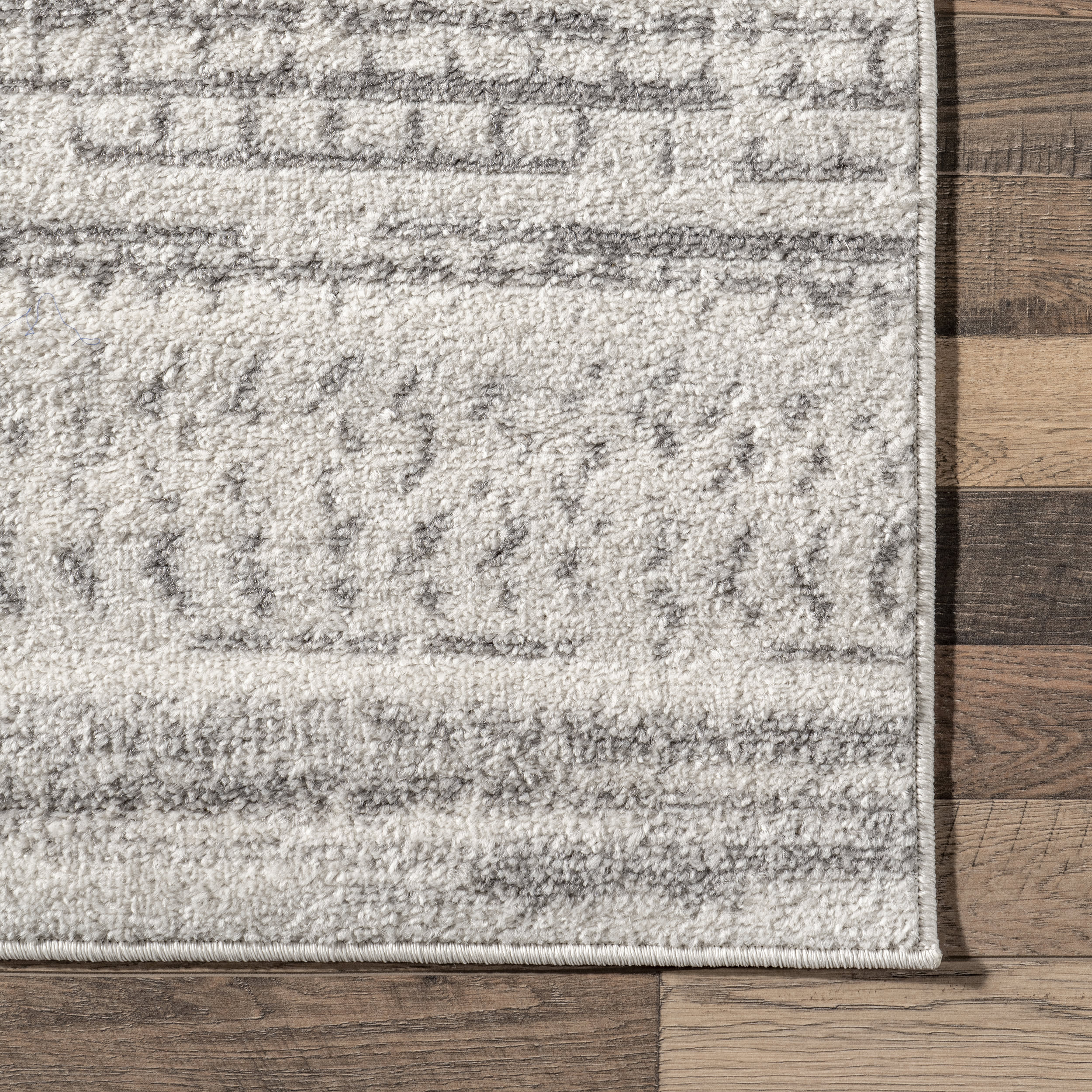 Banded Abacus And Stripes Rug | Grey - Image 3