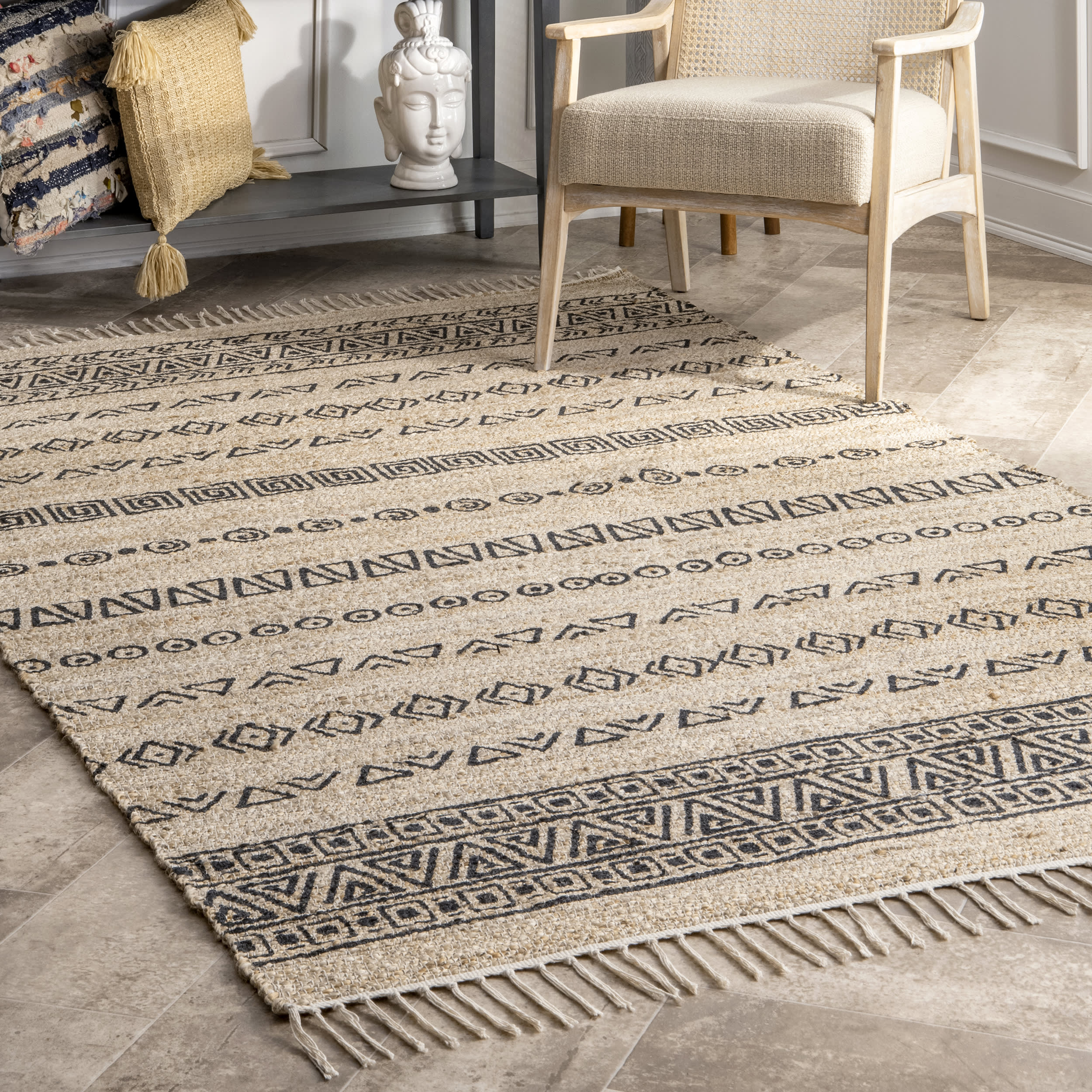Banded Fiesta Rug | Natural - Image 2