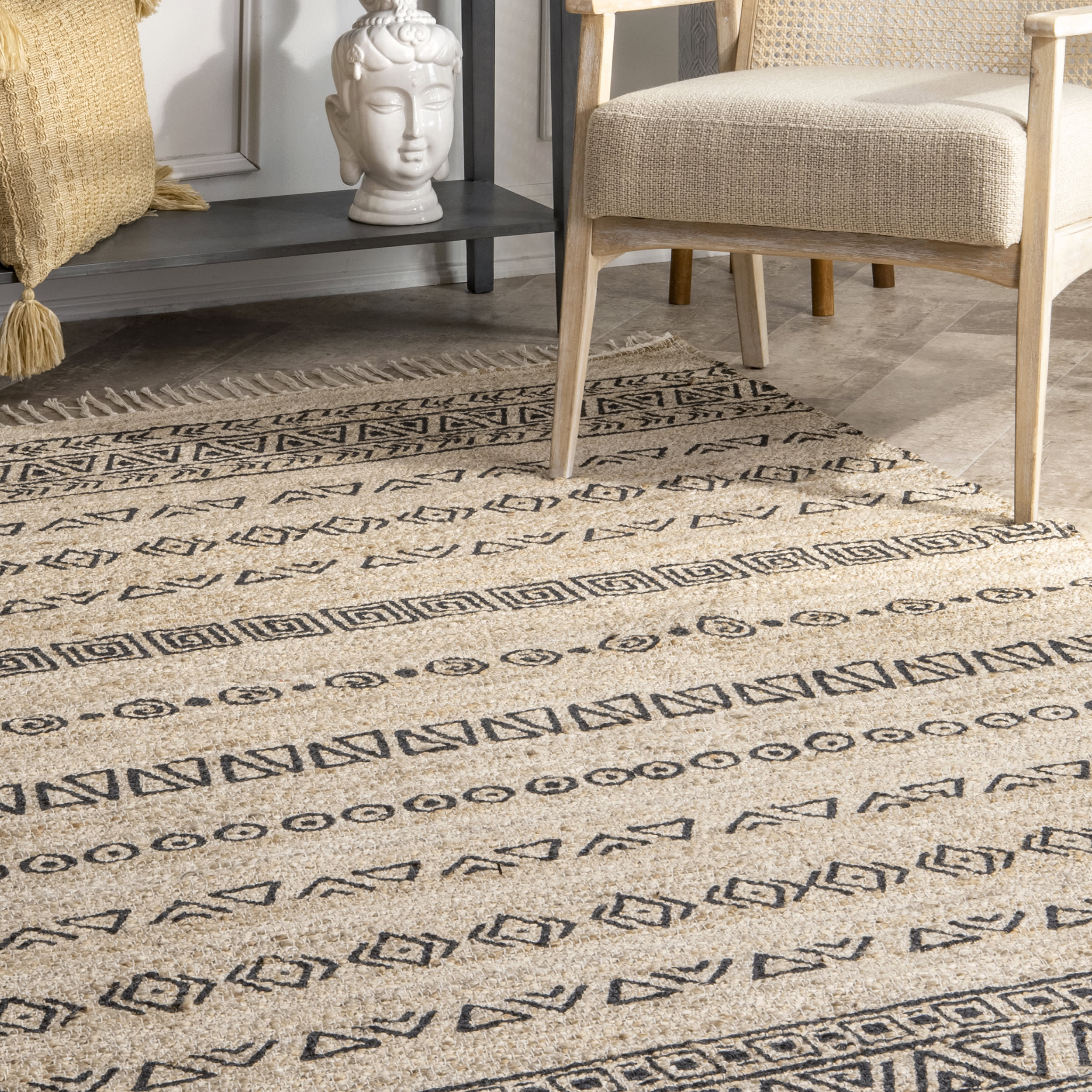 Banded Fiesta Rug | Natural - Image 4