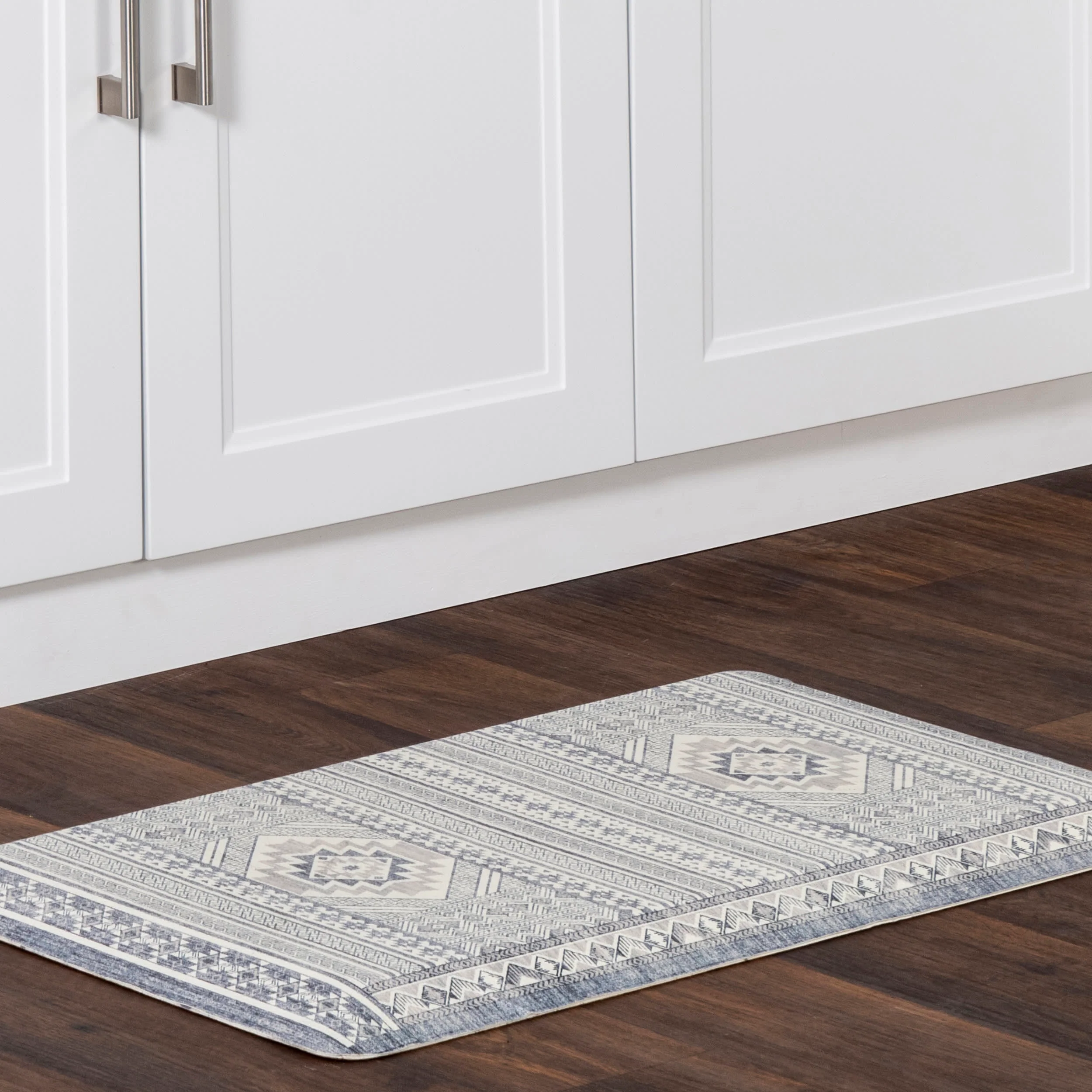 Banded Geometric Anti-Fatigue Mat | Blue - Image 4