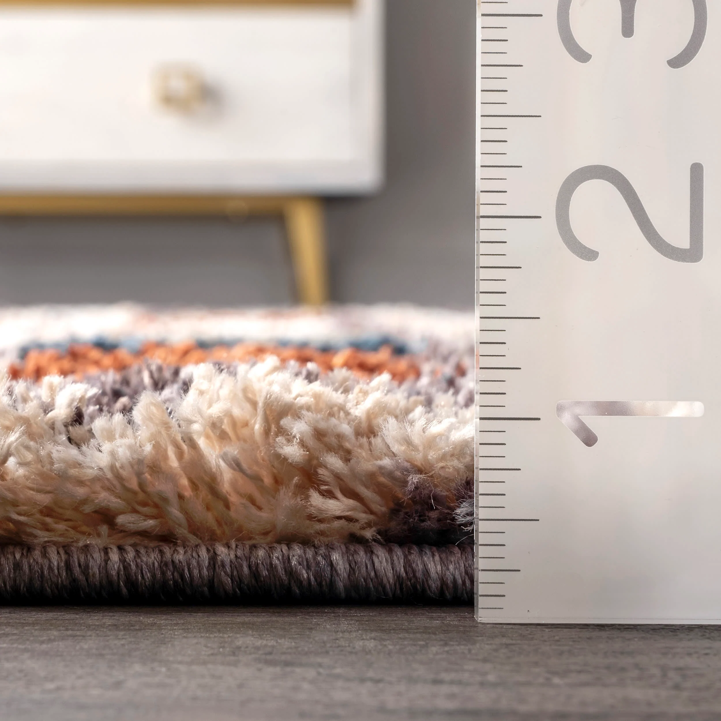 Banded Shag Rug | Multicolor - Image 5